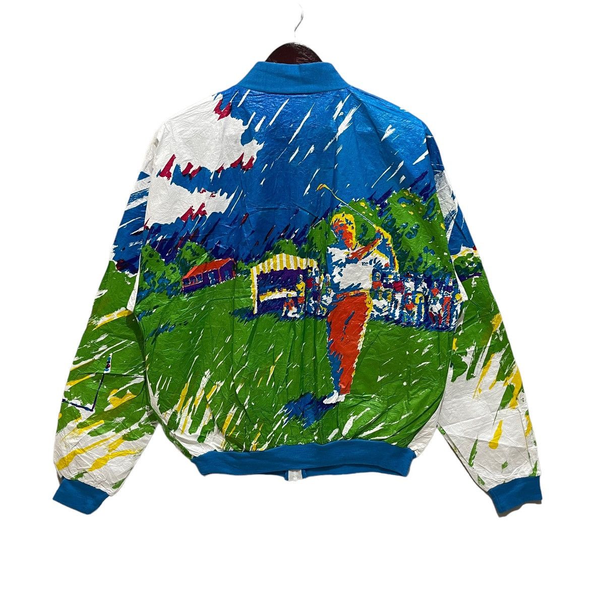 Golf le Fleur Rare Vintage Graphic Design Golf Printed Zipper Light Jacket Size US XL / EU 56 / 4 - 1 Thumbnail
