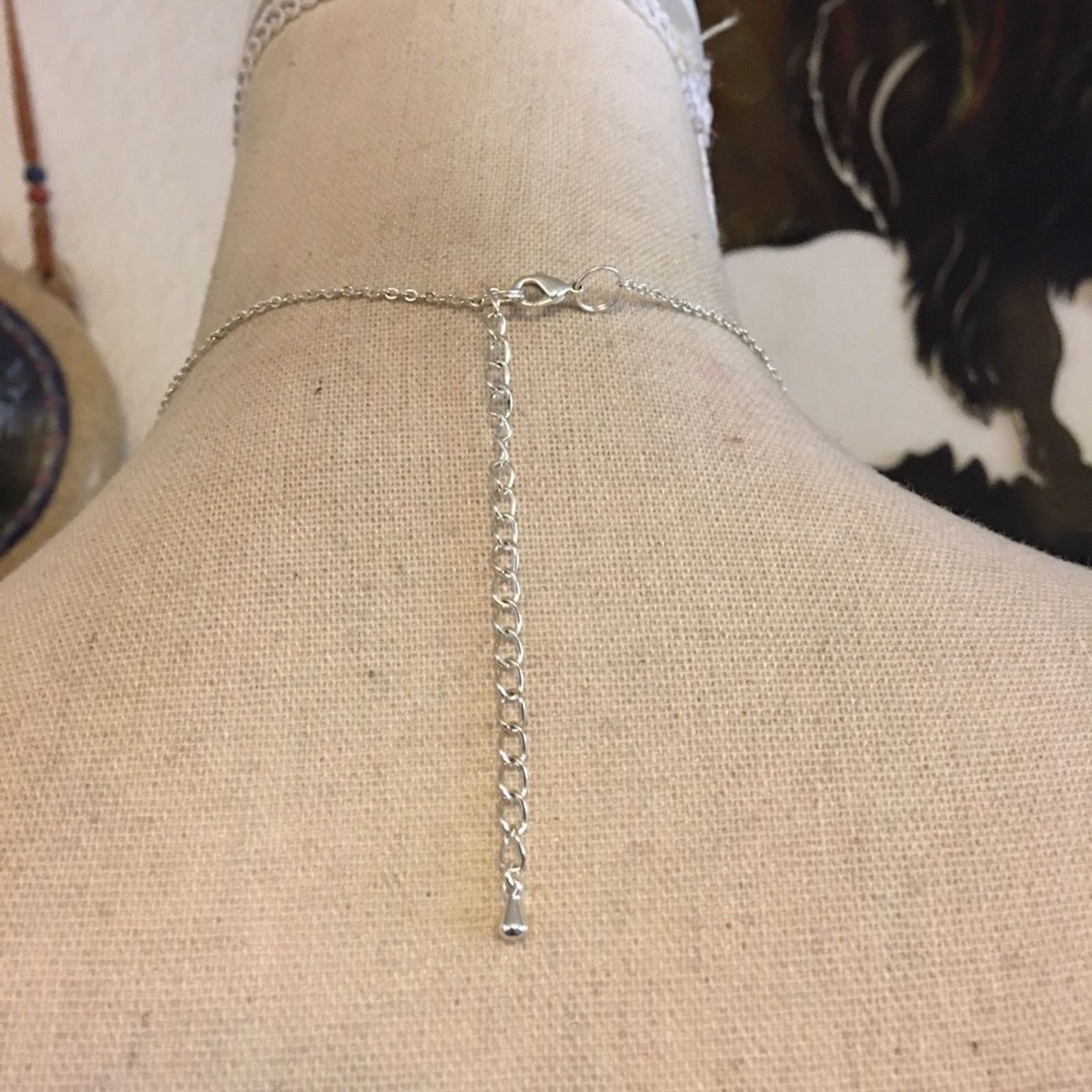 Jewelry Silver tone crystal teardrop pendant w/chain Size ONE SIZE - 5 Thumbnail