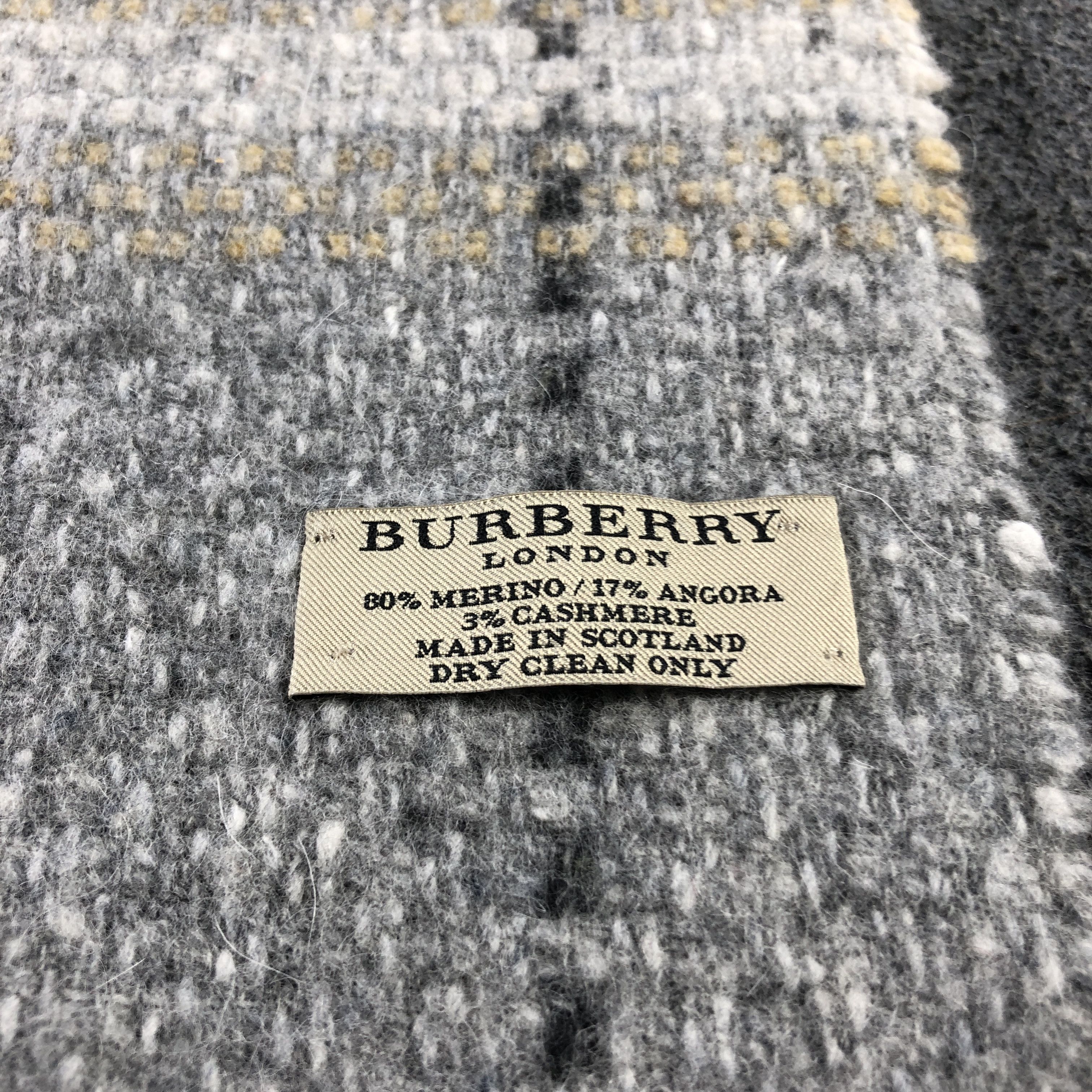Burberry Burberry Nova Check Wool/Angora Long Scarf Muffler V2848 Size ONE SIZE - 4 Thumbnail
