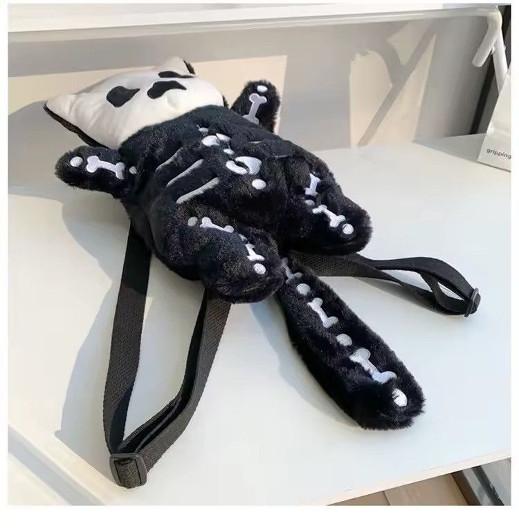 Japanese Brand Skull Gothic Punk Cartoon Plush Backpack Size ONE SIZE - 7 Thumbnail