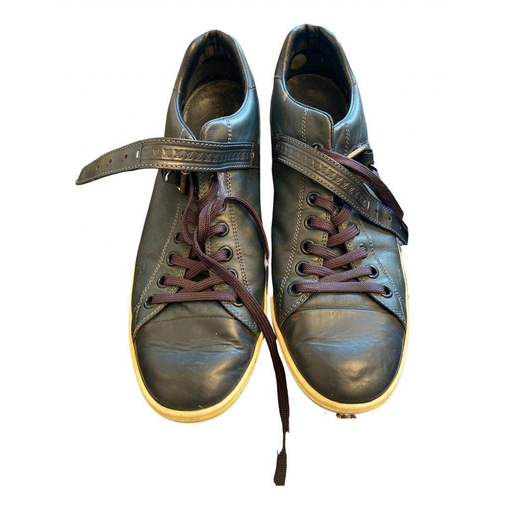 image of Gucci Louis Vuitton Low Top Leather Sneaker Ms0123 in Marine, Men's (Size 10.5)
