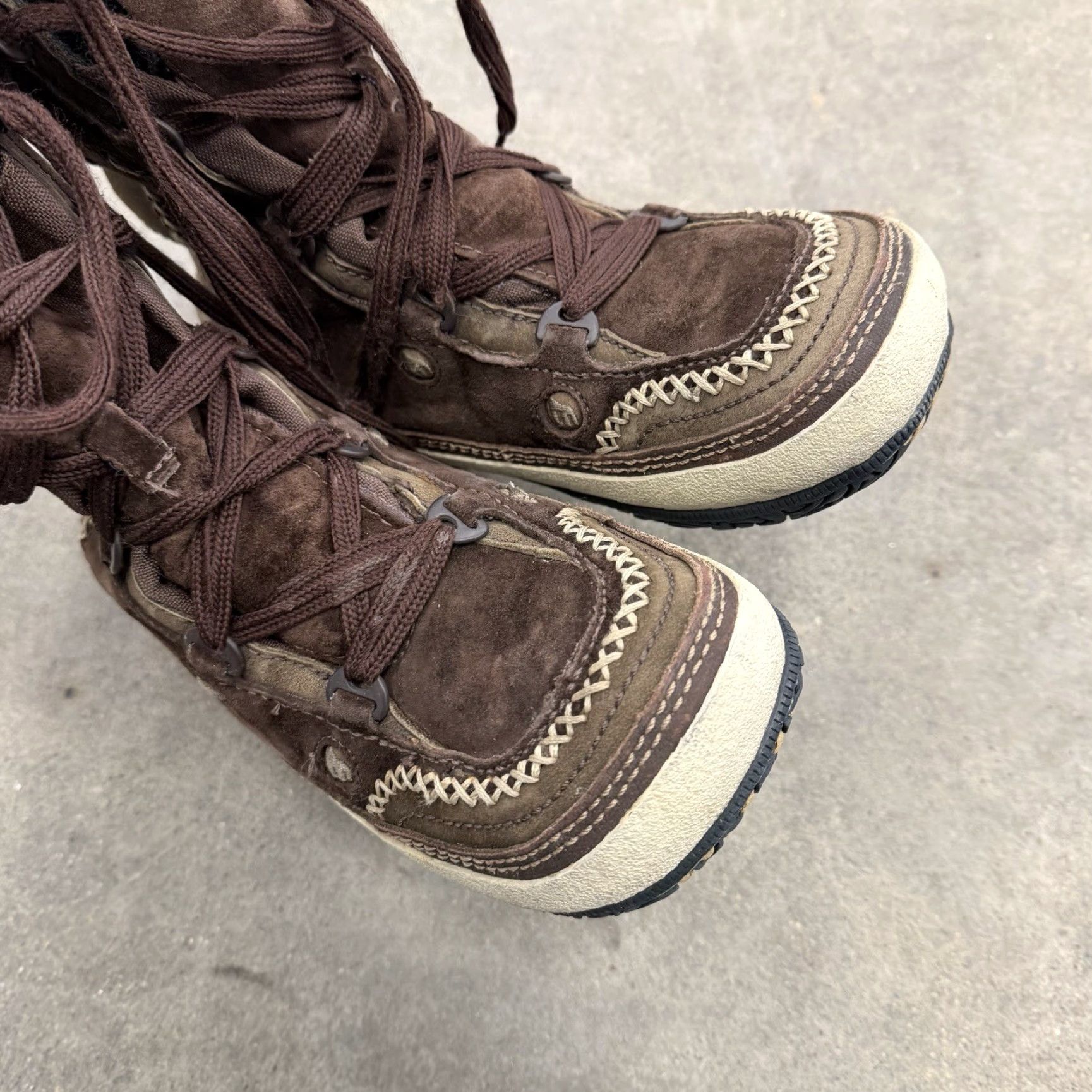 Merrell Merrell Womens Suede Puffin Lace High Boots J20188 Sz 9 Brown Leather Rubber Mid-Calf Round Toe Snow Boot Casual - 40 EU - 6.5 UK - Pre-owned Good Size US 7 / IT 37 - 7 Thumbnail