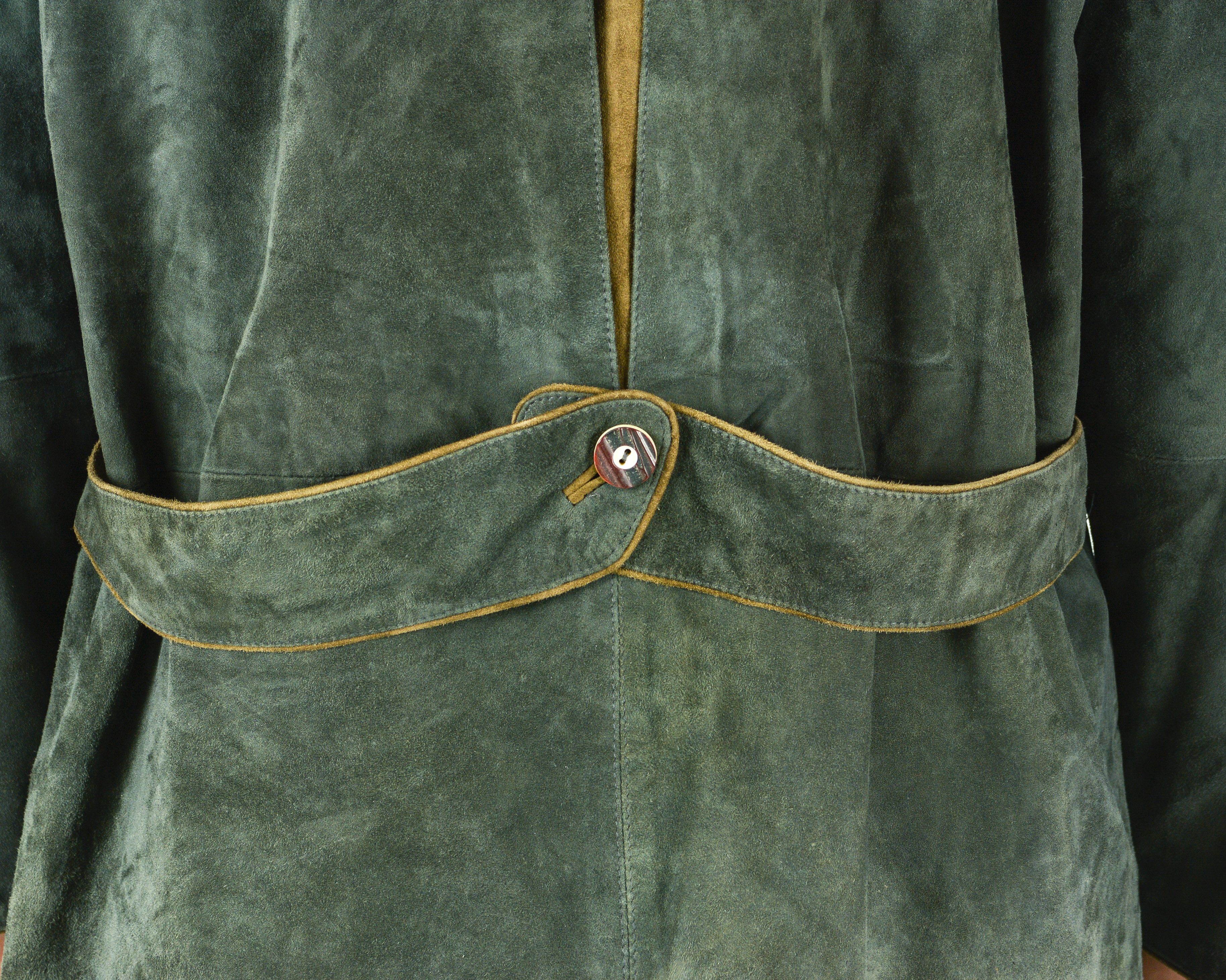 Leather MACHIAVELLI Trachten Men Suede Leather Blazer Jacket Coat 52 Size 42R - 6 Thumbnail