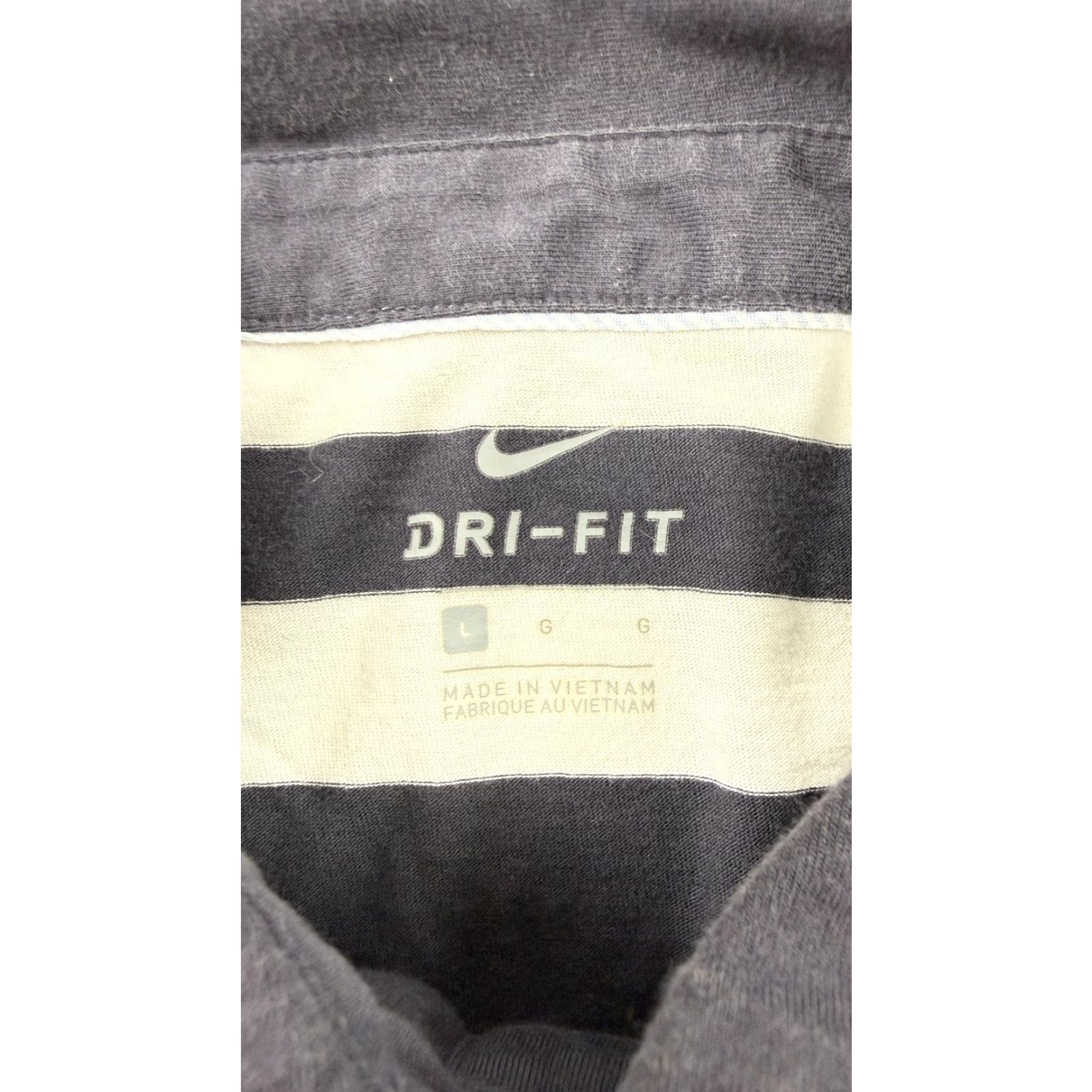 Nike Nike Polo Shirt Mens L Gray Black Stripe Dri-FIT Golf Performance Jersey Top Size US L / EU 52-54 / 3 - 6 Thumbnail