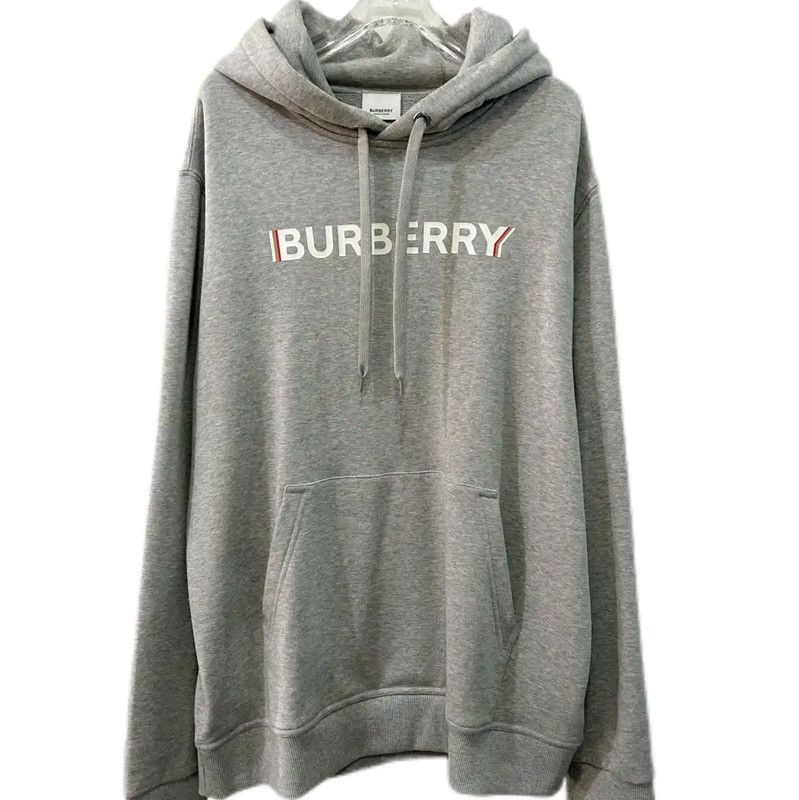 Burberry Burberry Gray Cotton Women's Hoodie Size L / US 10 / IT 46 - 1 Thumbnail
