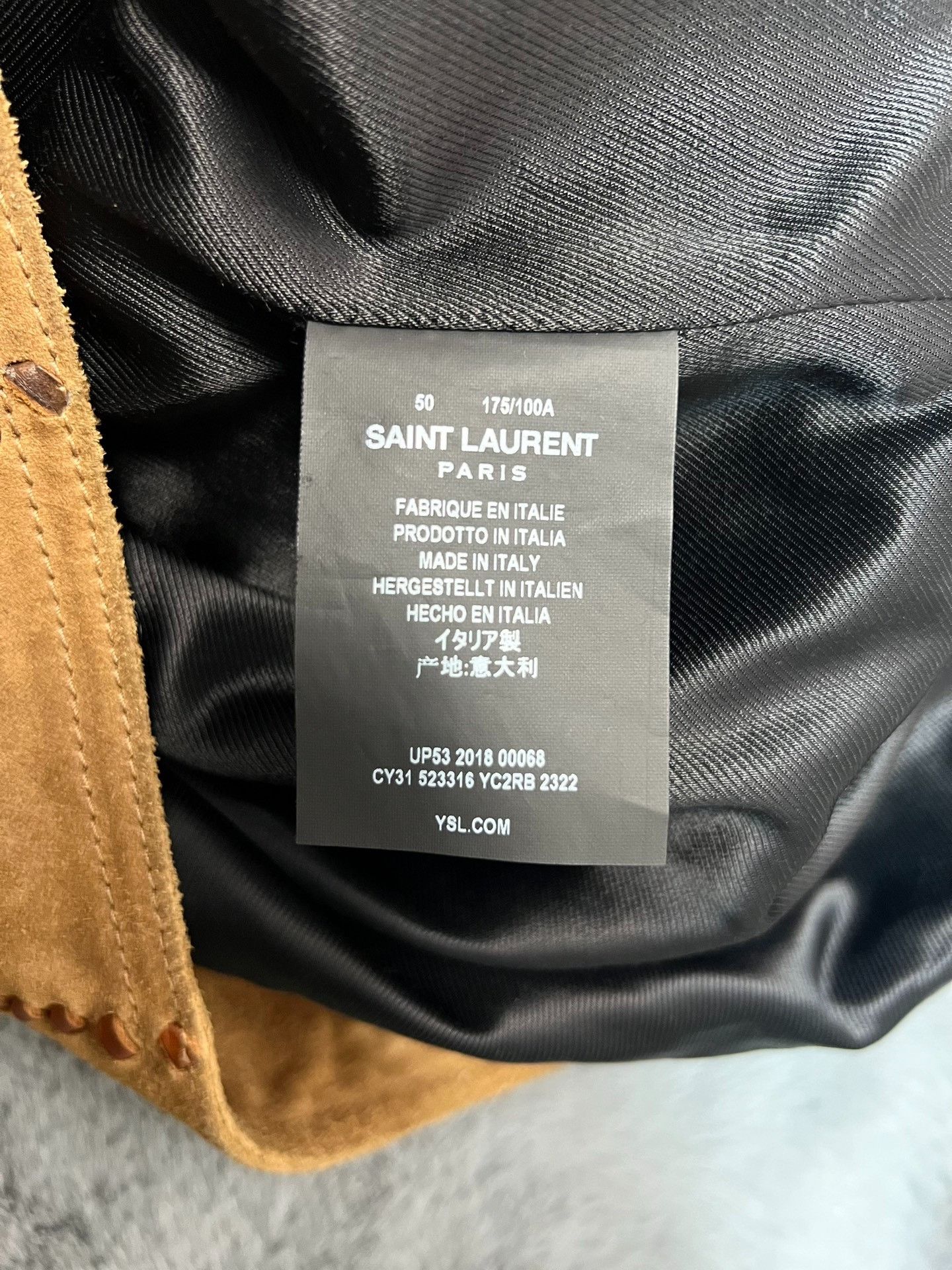 Saint Laurent Paris Saint laurent Cowhide woven flocked leather jacket 2501-Ne Size US M / EU 48-50 / 2 - 5 Thumbnail