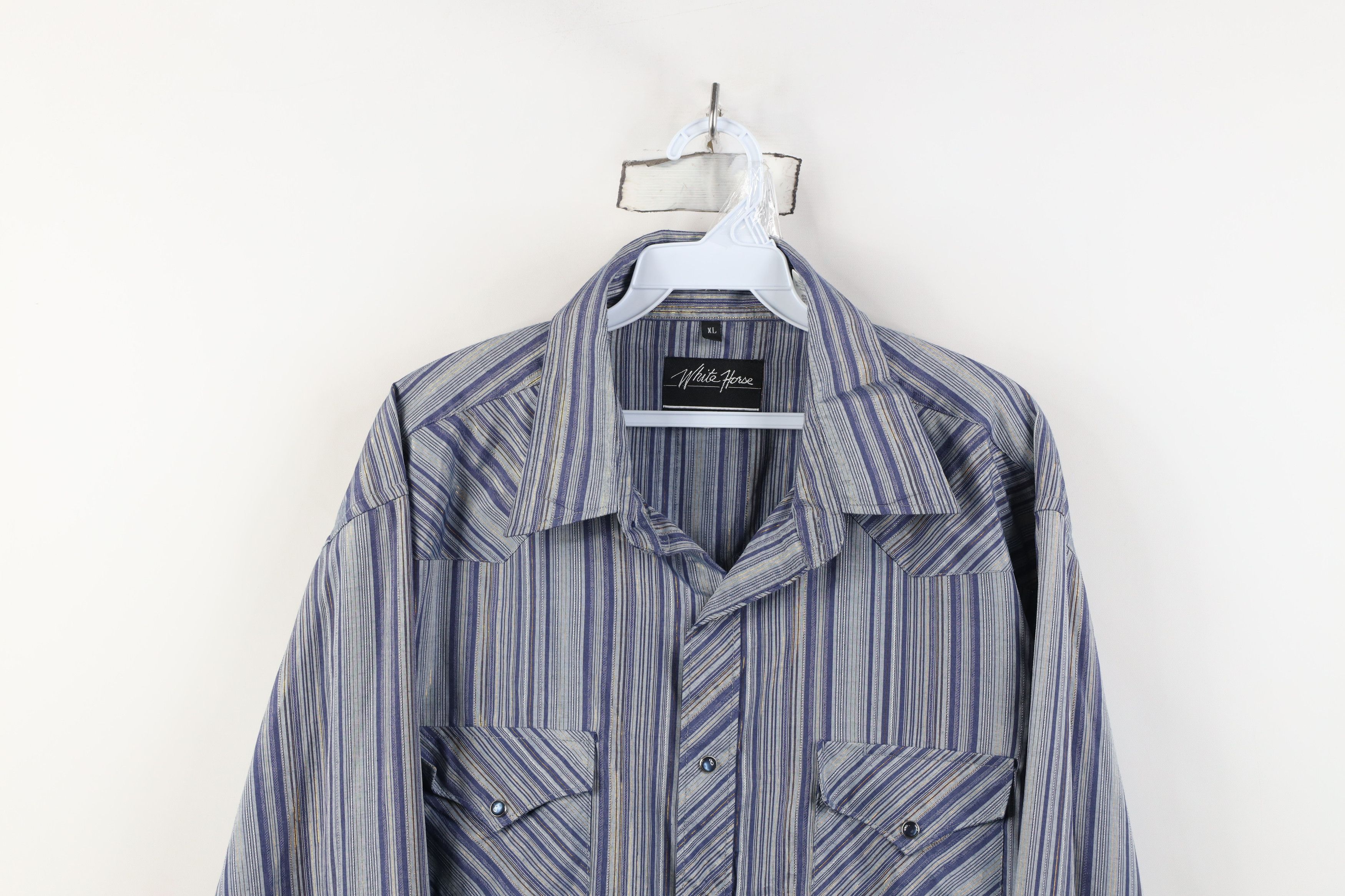 Vintage Vintage 90s Rockabilly Western Cowboy Snap Button Shirt Size US XL / EU 56 / 4 - 2 Thumbnail