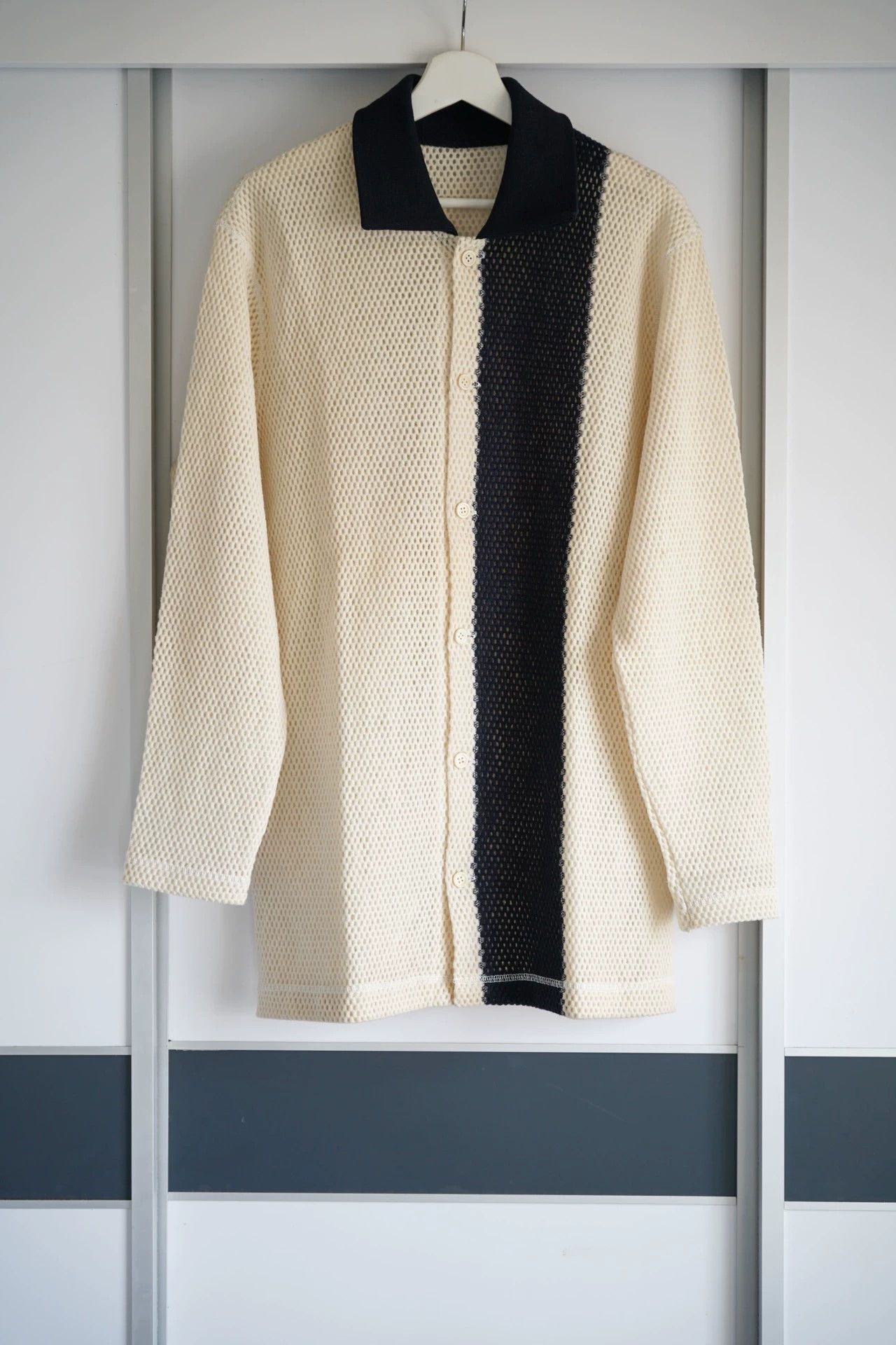 Yohji Yamamoto Yohji Yamamoto 91SS Handwoven Cutout Wool Shirt Jkt Size US M / EU 48-50 / 2 - 1 Thumbnail