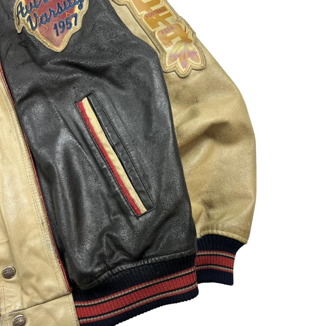 Avirex Vintage Avirex Sioux Football Team Dakota Leather Jacket - M Size US M / EU 48-50 / 2 - 3 Thumbnail