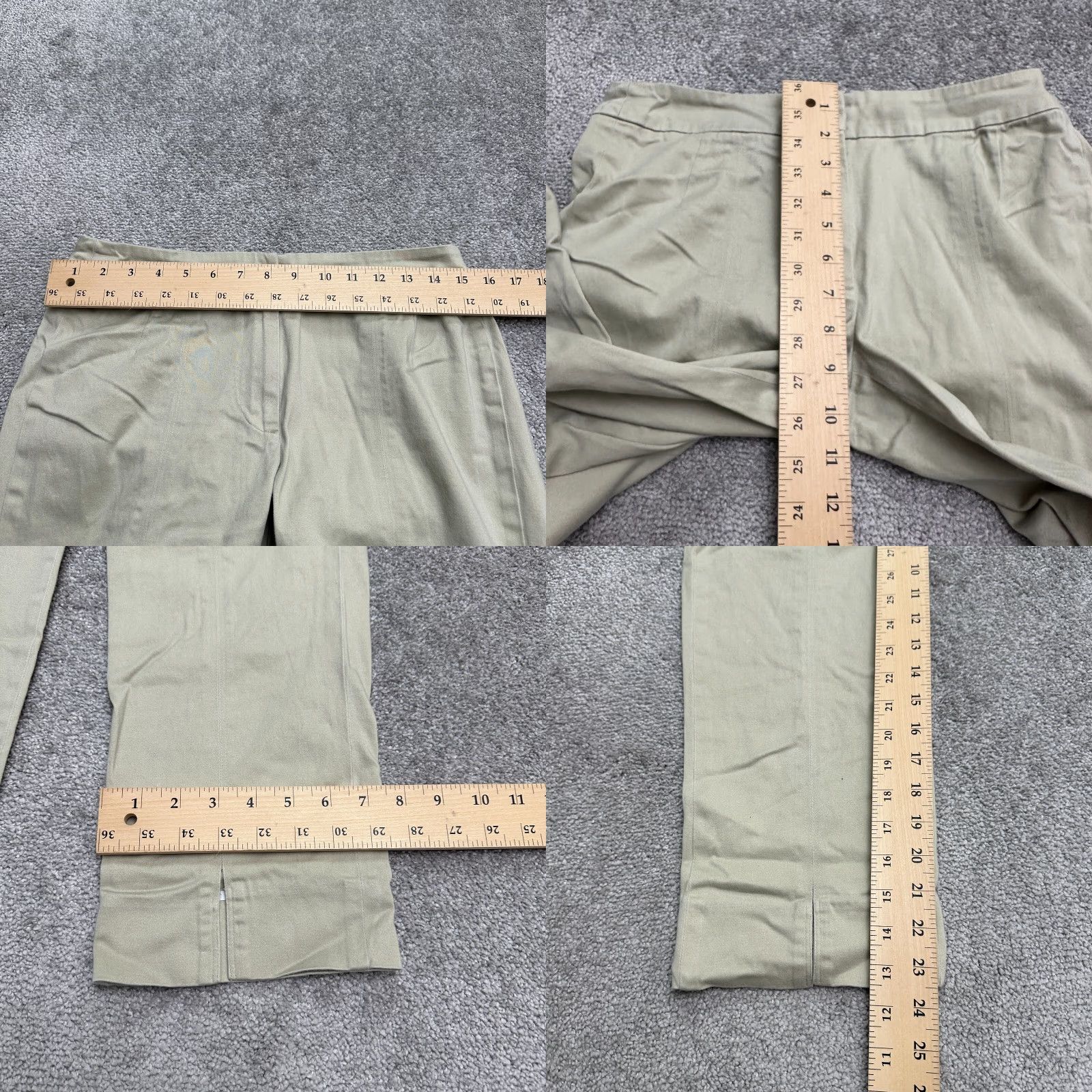 Soft Surroundings Soft Surroundings Pants Casual Cropped Cotton Beige Adult Small Regular Straight 30x23.5 Womens Regular Beige Cropped Pants - 30 Inseam, 23.5 Waist Size 28" / US 6 / IT 42 - 8 Thumbnail