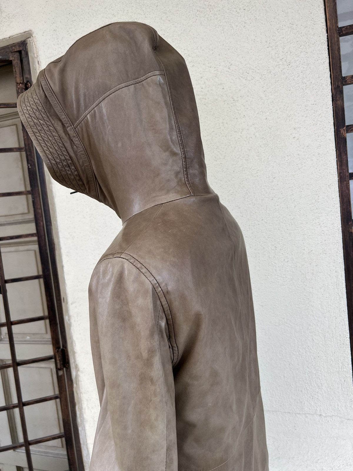 Leather 0000 Japan Patina Sheep Skin Leather Jacket Hoodie Size US M / EU 48-50 / 2 - 22 Thumbnail