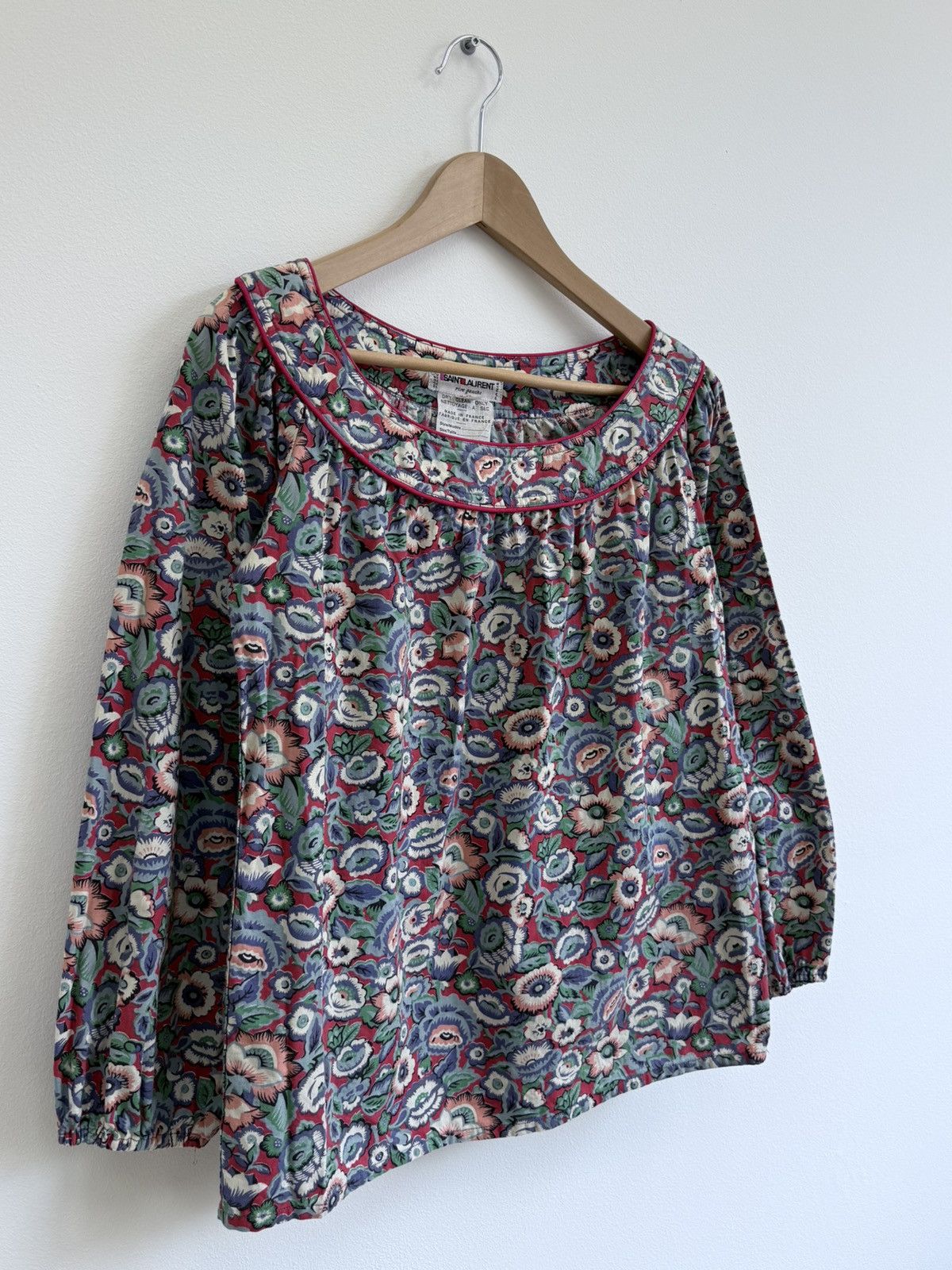 Saint Laurent Paris Vintage Saint Laurent Floral Top Size M / US 6-8 / IT 42-44 - 3 Thumbnail