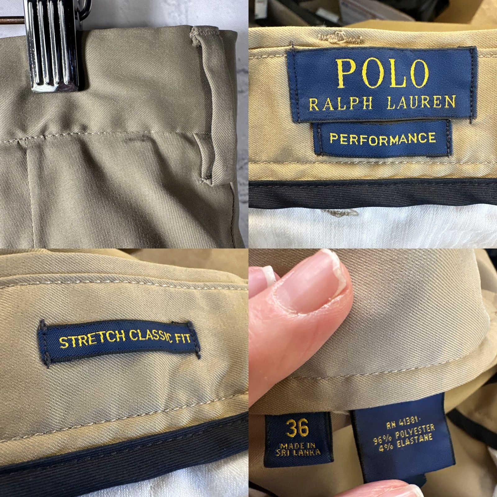 Polo Ralph Lauren Polo Ralph Lauren Performance Shorts Mens 36 Khaki Stretch Classic Fit Chino Size US M / EU 48-50 / 2 - 8 Thumbnail