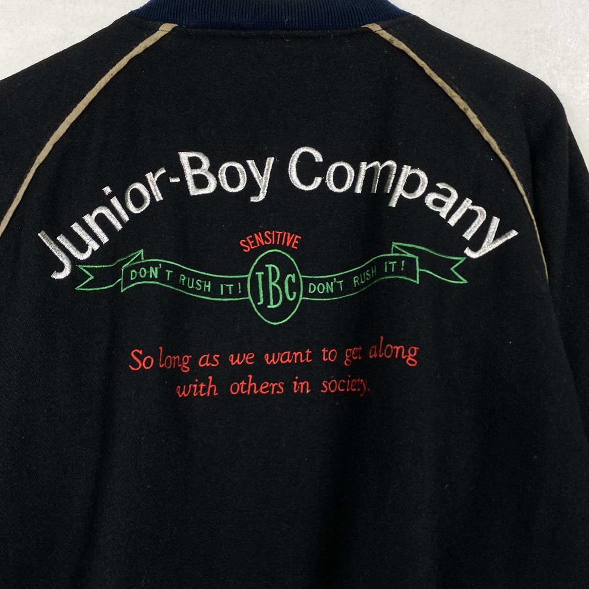 Japanese Brand 💥VINTAGE JUNIOR-BOY COMPANY VARSITY JACKET Size US M / EU 48-50 / 2 - 2 Thumbnail