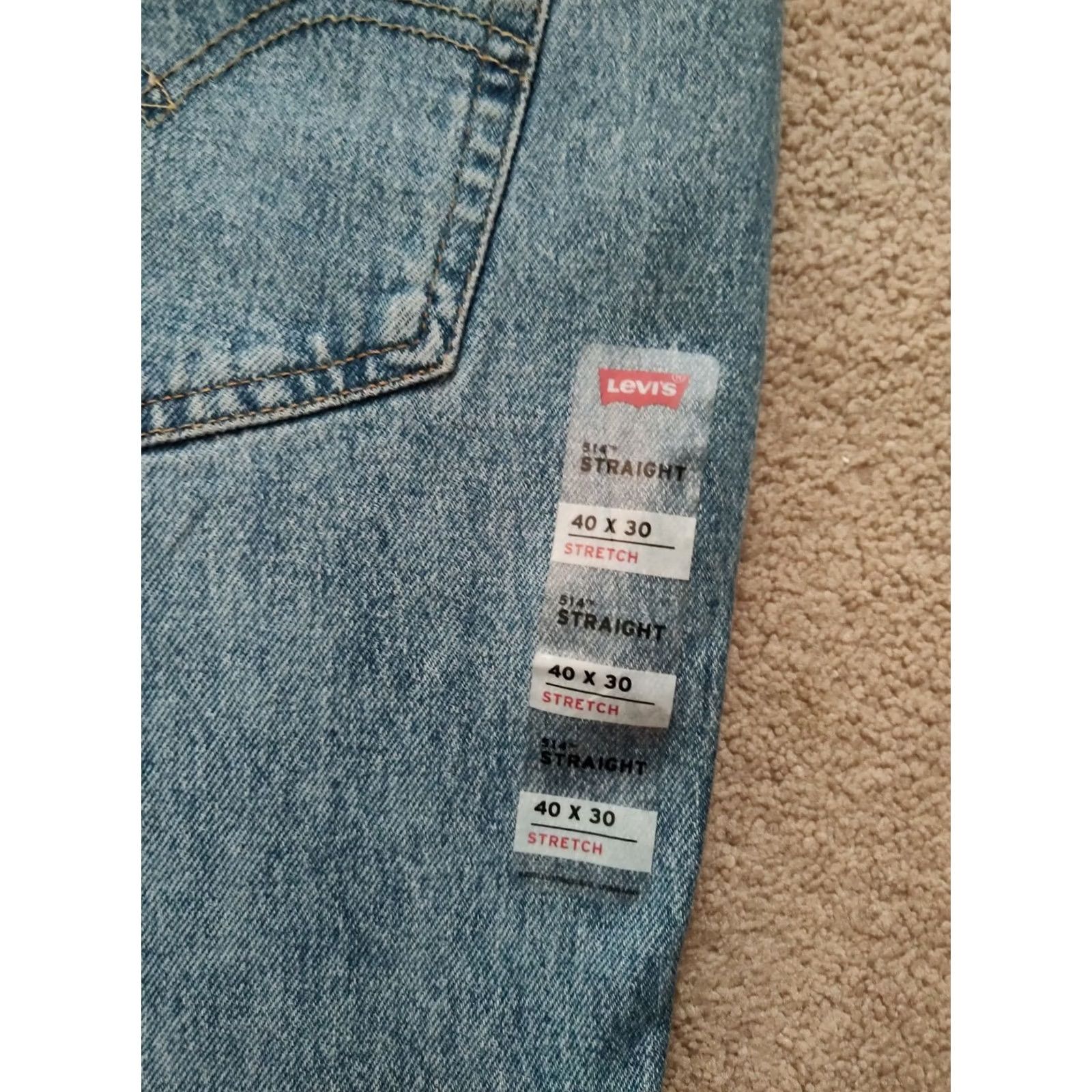 Levi's New Mens Levi's 514 Jeans Straight Regular Fit Blue Denim Size 40 X 30 005141089 Size US 40 / EU 56 - 3 Thumbnail