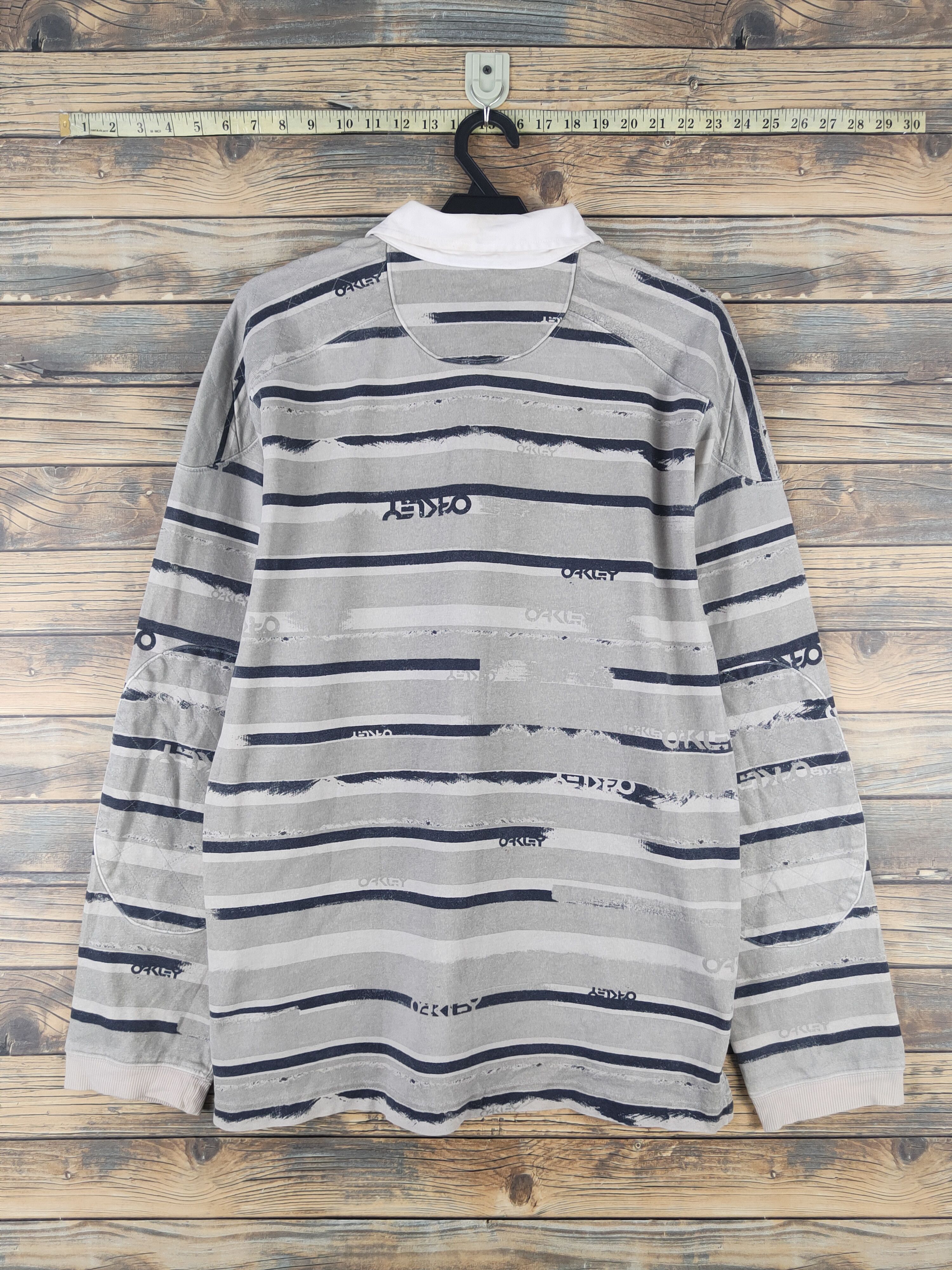 Oakley DL Oakley Gray Long Sleeve Polo Shirts #1723 Size US M / EU 48-50 / 2 - 8 Thumbnail