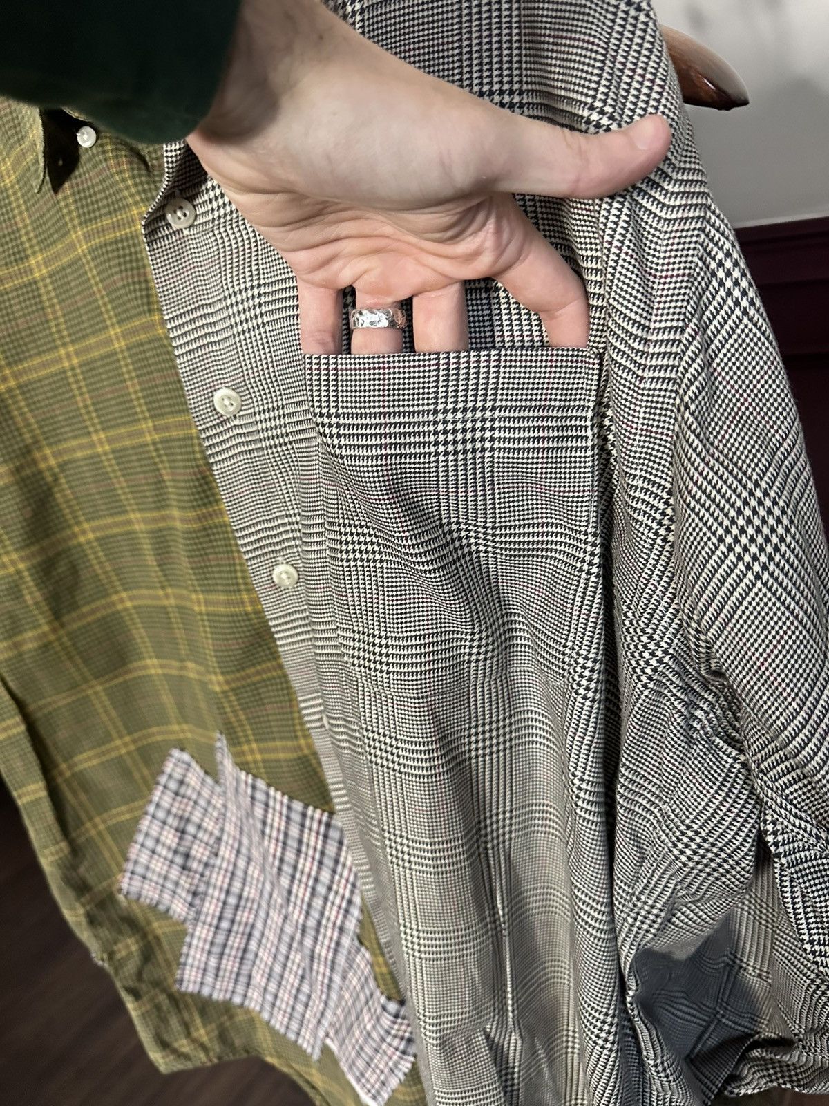 Other UPDT cut & sew upcycled flannel check patched shitt Size US L / EU 52-54 / 3 - 10 Thumbnail