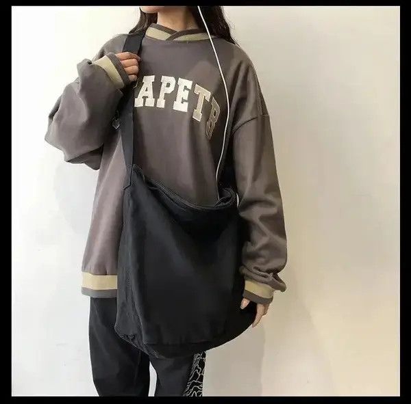 Japanese Brand Shoulder Bag Large Canvas Crossbody y2k military Size ONE SIZE - 2 Thumbnail
