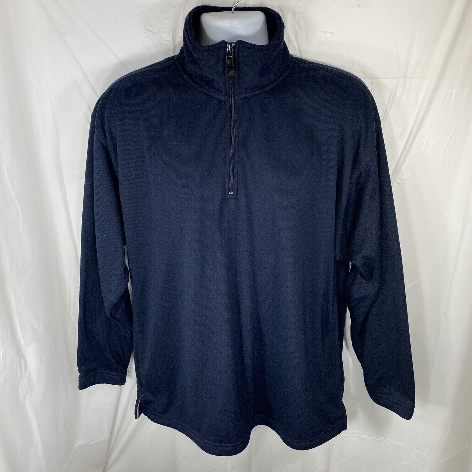 Roundtree & Yorke Roundtree & Yorke Medium 1/4 Zip Navy Blue Fleece Sweatshirt Size US M / EU 48-50 / 2 - 1 Thumbnail