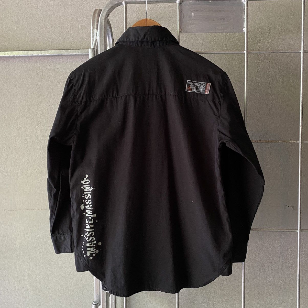 Japanese Brand × Massimo Osti MASSIVE MASSIMO Y2K PUNK Black Sheer Graphic Shirt Size US M / EU 48-50 / 2 - 2 Thumbnail