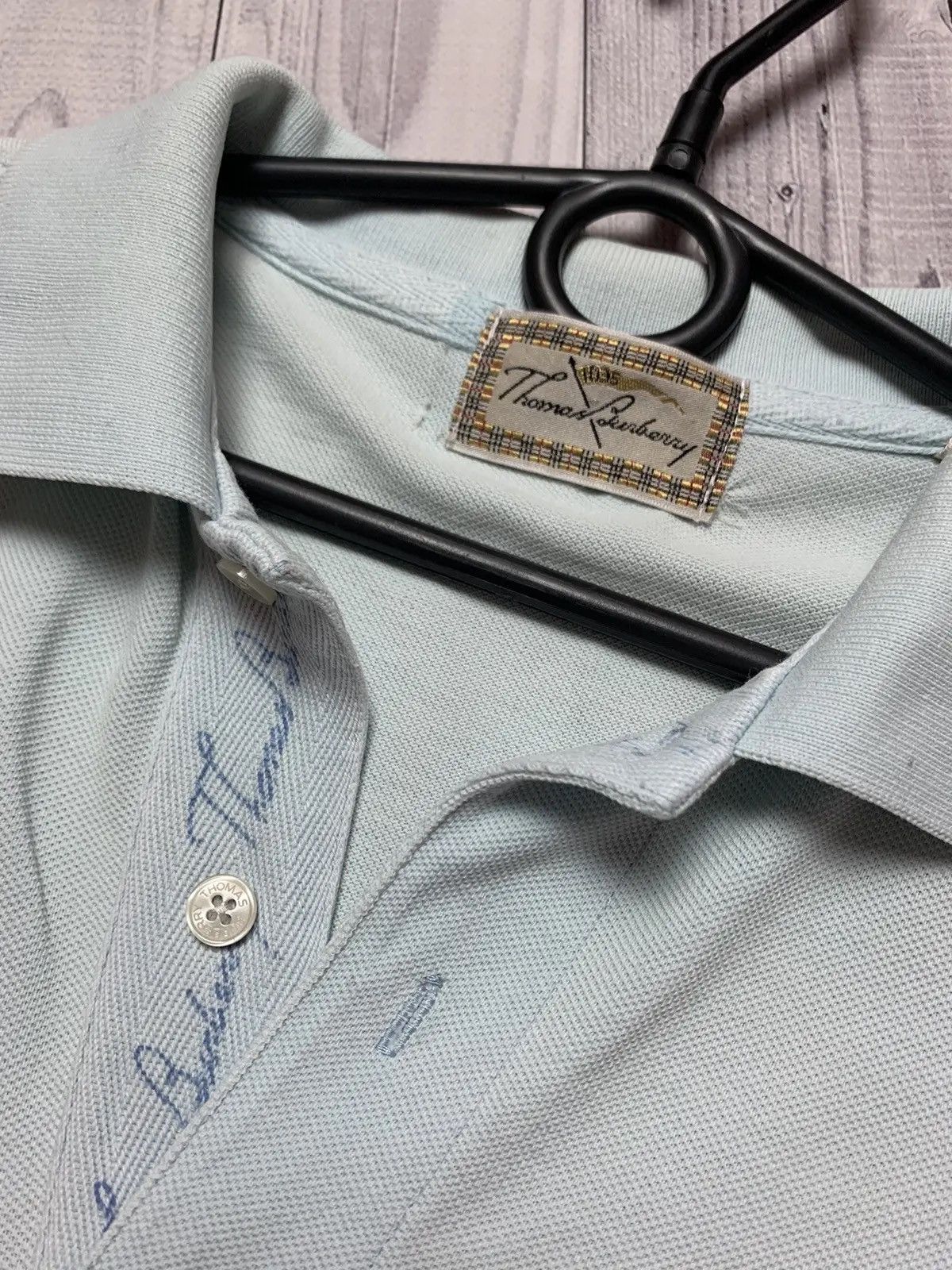 Burberry Vintage polo Thomas Burberry L blue Size US L / EU 52-54 / 3 - 3 Thumbnail