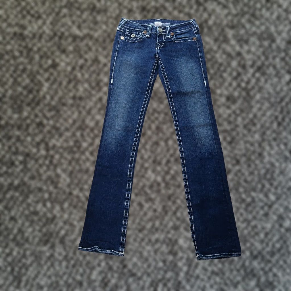 True Religion VINTAGE? True Religion Jeans Womens 25x34 Denim Blue Skinny Stretch 90s Halle Womens Jeans Size 42" / US 20 - 1 Thumbnail