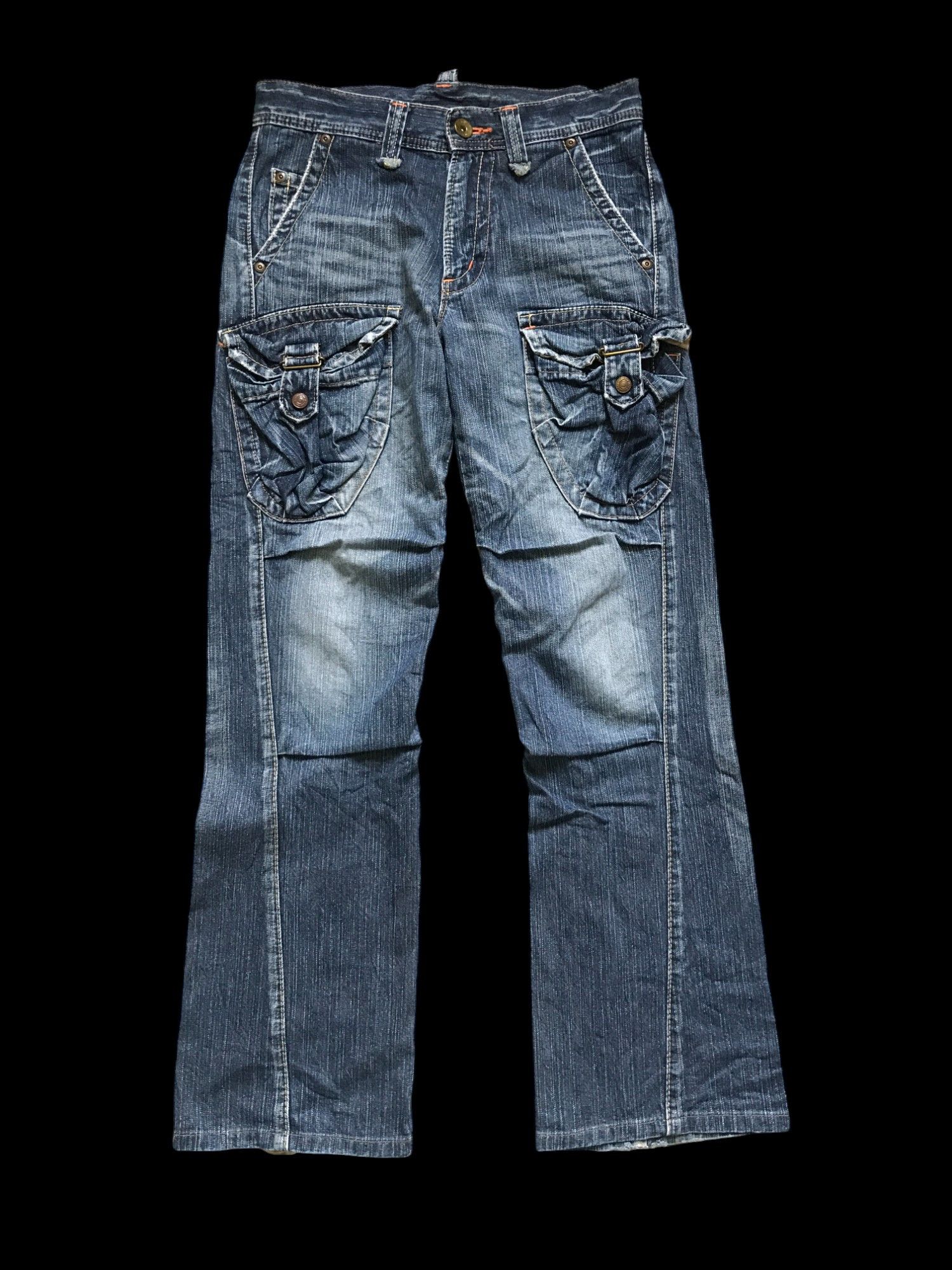 Edwin CP100 EDWIN Twin Front Pocket Flare Cargo Jeans Size US 30 / EU 46 - 1 Thumbnail