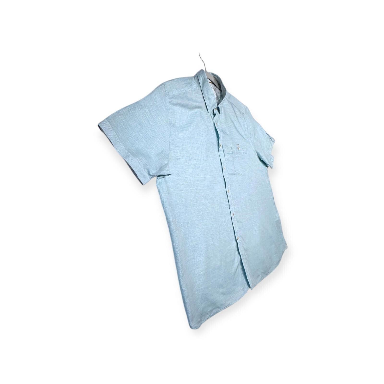 Ted Baker Ted Baker 7 Shirt Men's UK Size 3XL Green Short Sleeve Size 52R - 4 Thumbnail