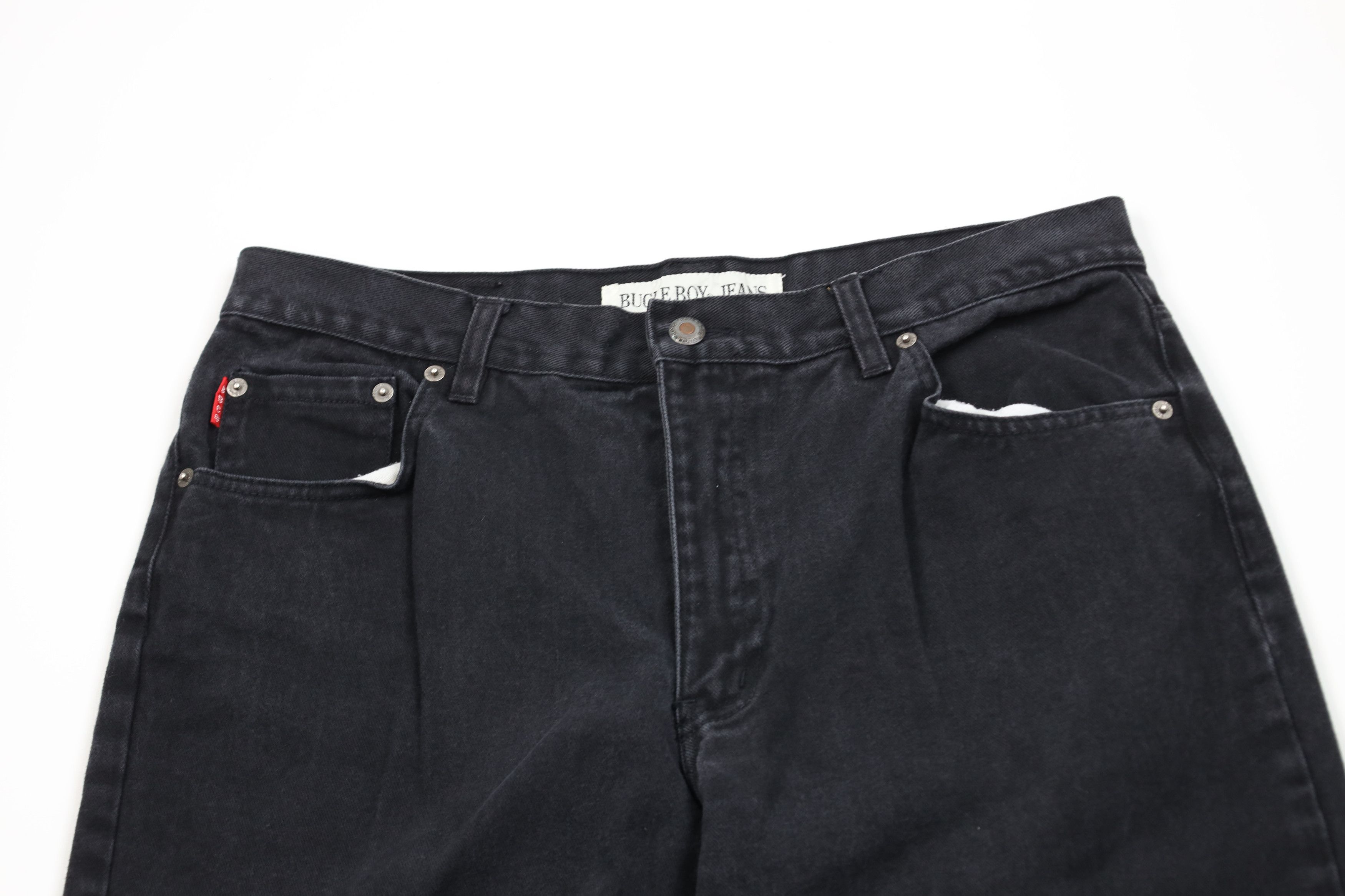 Vintage Vintage 90s Streetwear Relaxed Fit Tapered Leg Jeans Black Size US 34 / EU 50 - 2 Thumbnail