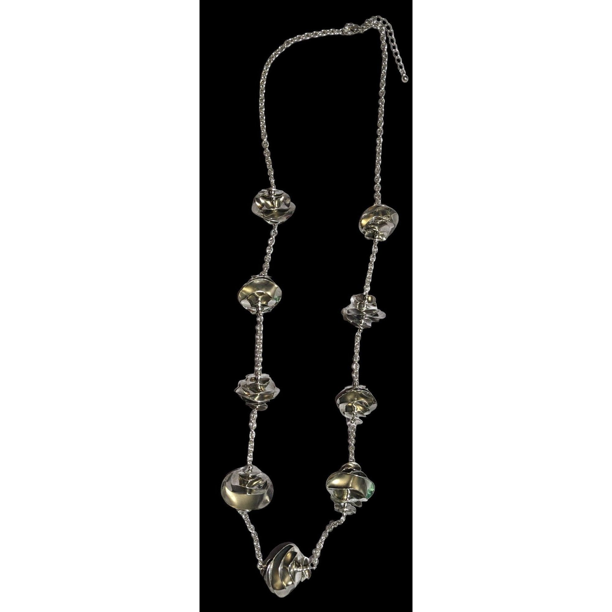 Other Abstract Silver Floral Chime Disc Necklace Size ONE SIZE - 2 Thumbnail