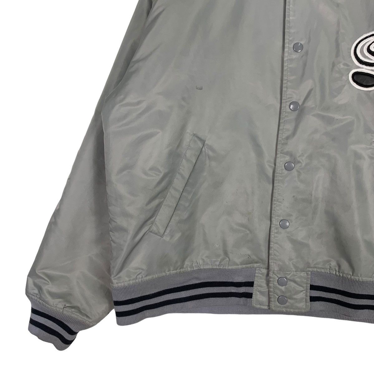 Japanese Brand HILLCROP Grey Varsity Jacket Coach Jacket #0921-C41 Size US M / EU 48-50 / 2 - 3 Thumbnail