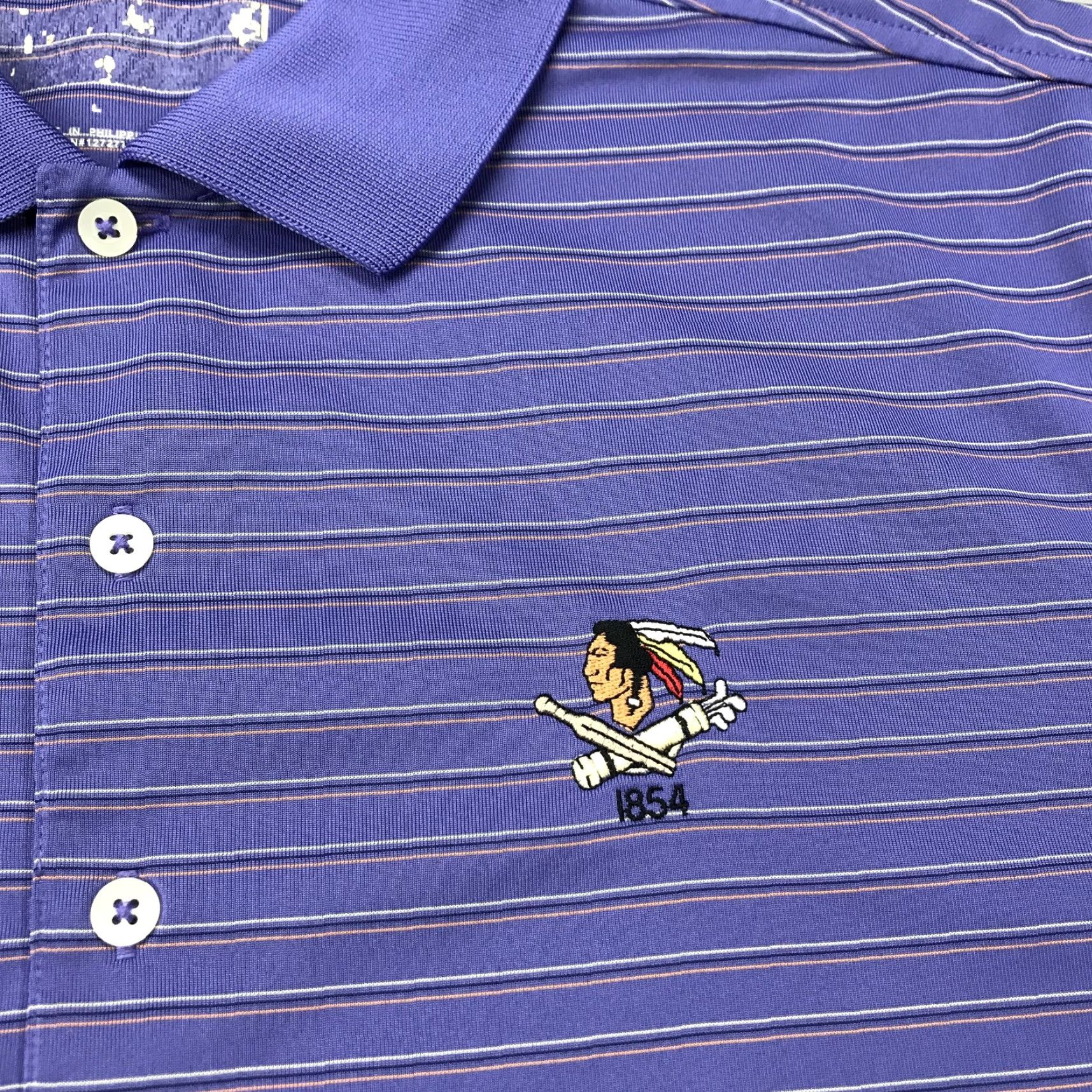 Vintage Donald Ross Polo Shirt Mens L Purple Striped Golf Jersey Polo Shirt Sports Shirt Size US L / EU 52-54 / 3 - 3 Thumbnail