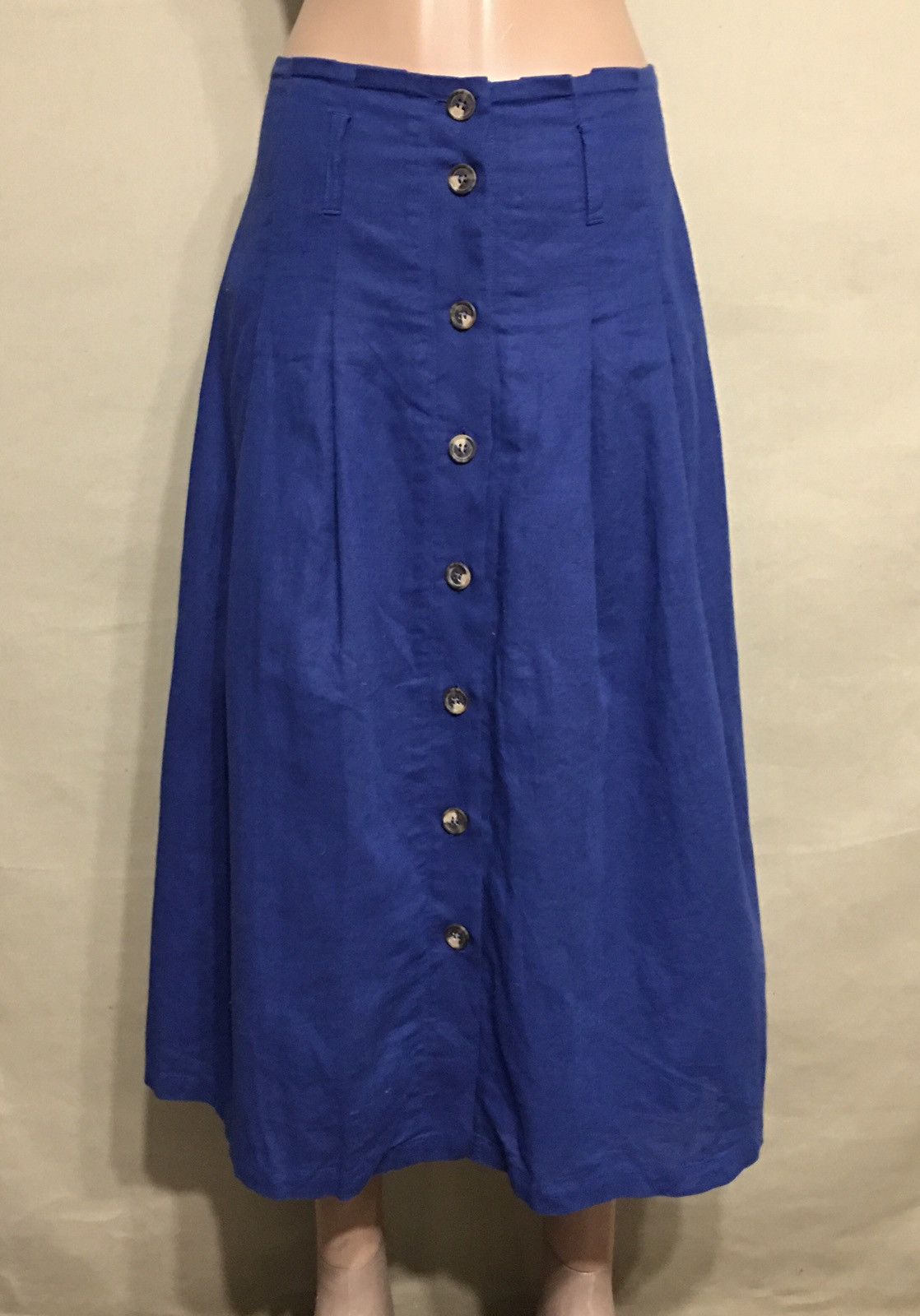 Sezane SEZANE Amandine high-waisted Blue Midi Skirt Size EU 36 Size 26" / US 2 / IT 38 - 2 Thumbnail