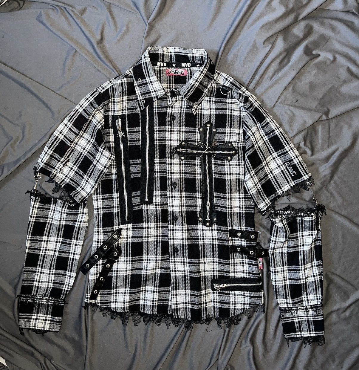 Japanese Brand MAD GIRL punk shirt ☠️ Size M / US 6-8 / IT 42-44 - 2 Thumbnail