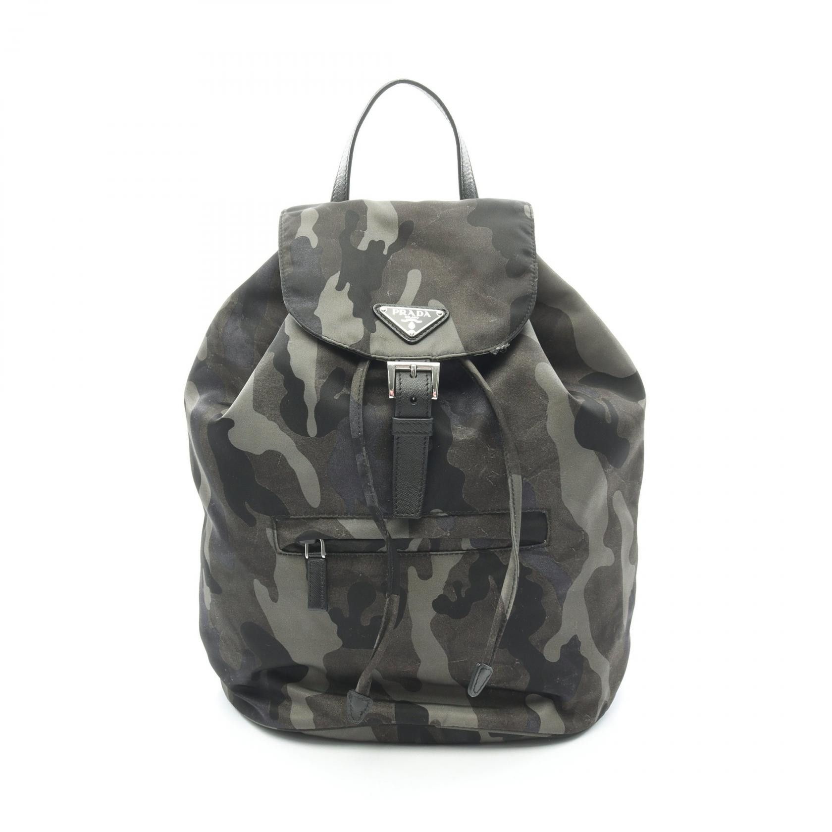 Prada Prada Prada TESSUTO CAMOUFL Nylon Leather Backpack Leather Backpack BZ0032 DUTY FREE for USA Size ONE SIZE - 1 Thumbnail