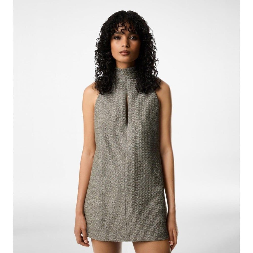 Tom Ford o1loc1c0226 AB3402 Halterneck Mini Cocktail Dress in Silver Size S / US 4 / IT 40 - 2 Thumbnail