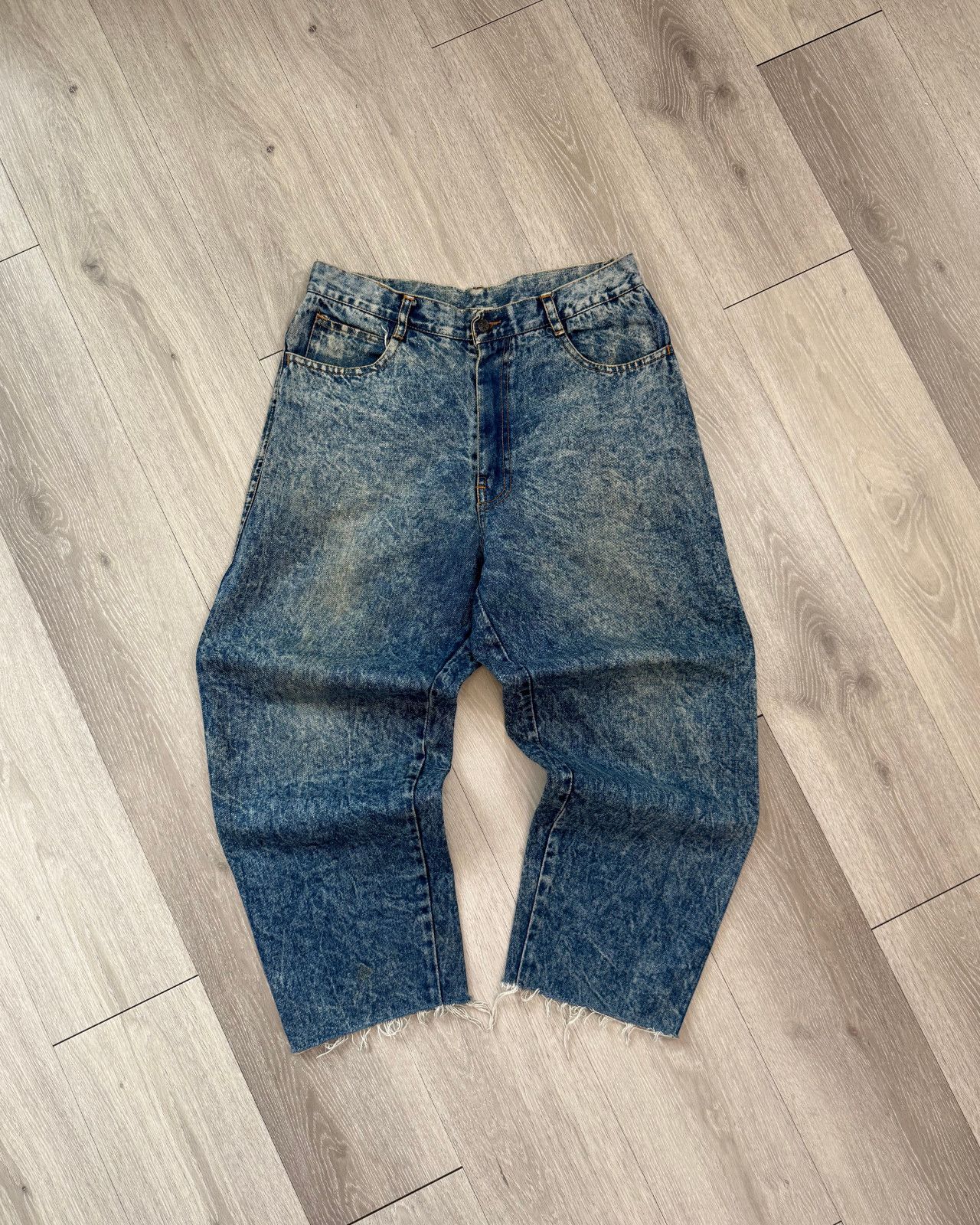 Puma Rare Vintage Puma In Action Acid Wash Denim Jeans Size 34x28 Size US 34 / EU 50 - 2 Thumbnail