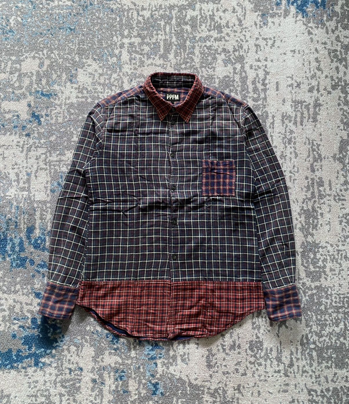 Japanese Brand × PPFM PPFM Plaid Button Junya Watanabe Style Size US M / EU 48-50 / 2 - 1 Thumbnail