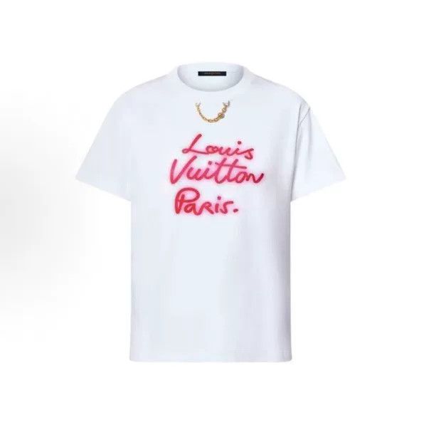 Louis Vuitton Louis Vuitton Chain Print Short-Sleeve T-Shirt Size US S / EU 44-46 / 1 - 1 Thumbnail
