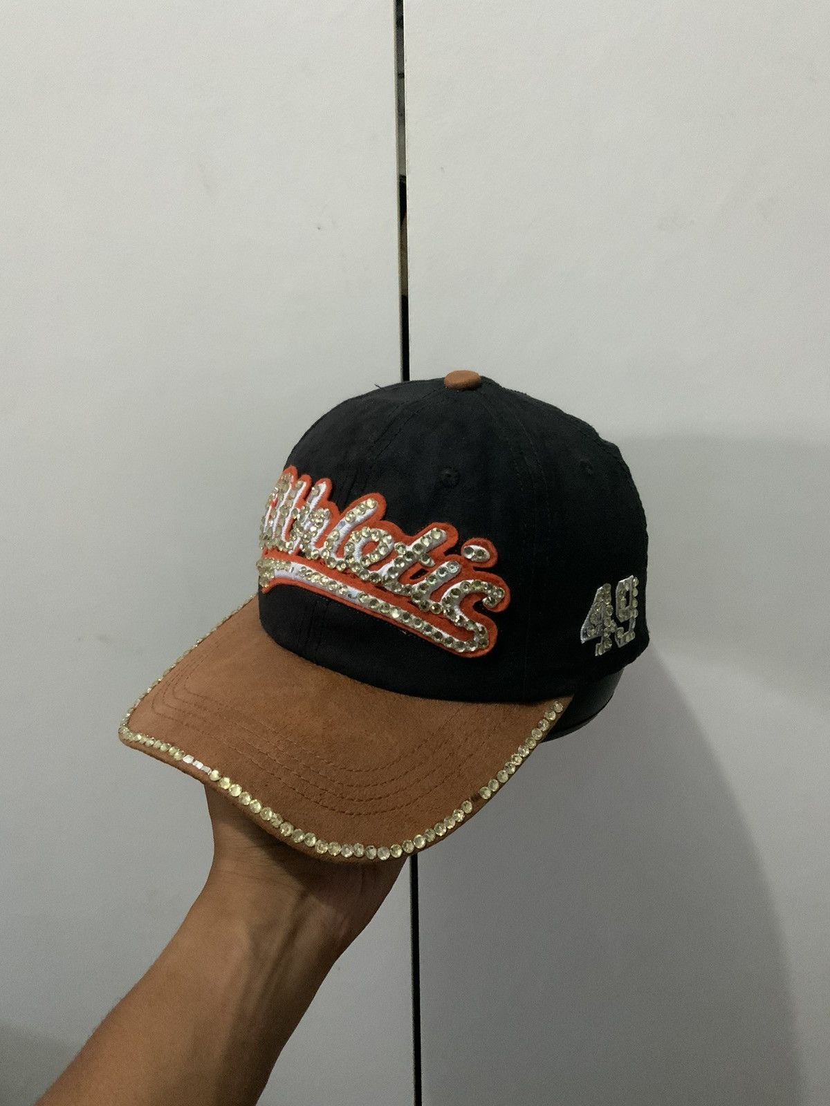 Japanese Brand Athletic Diamond Black Hat Size ONE SIZE - 2 Thumbnail