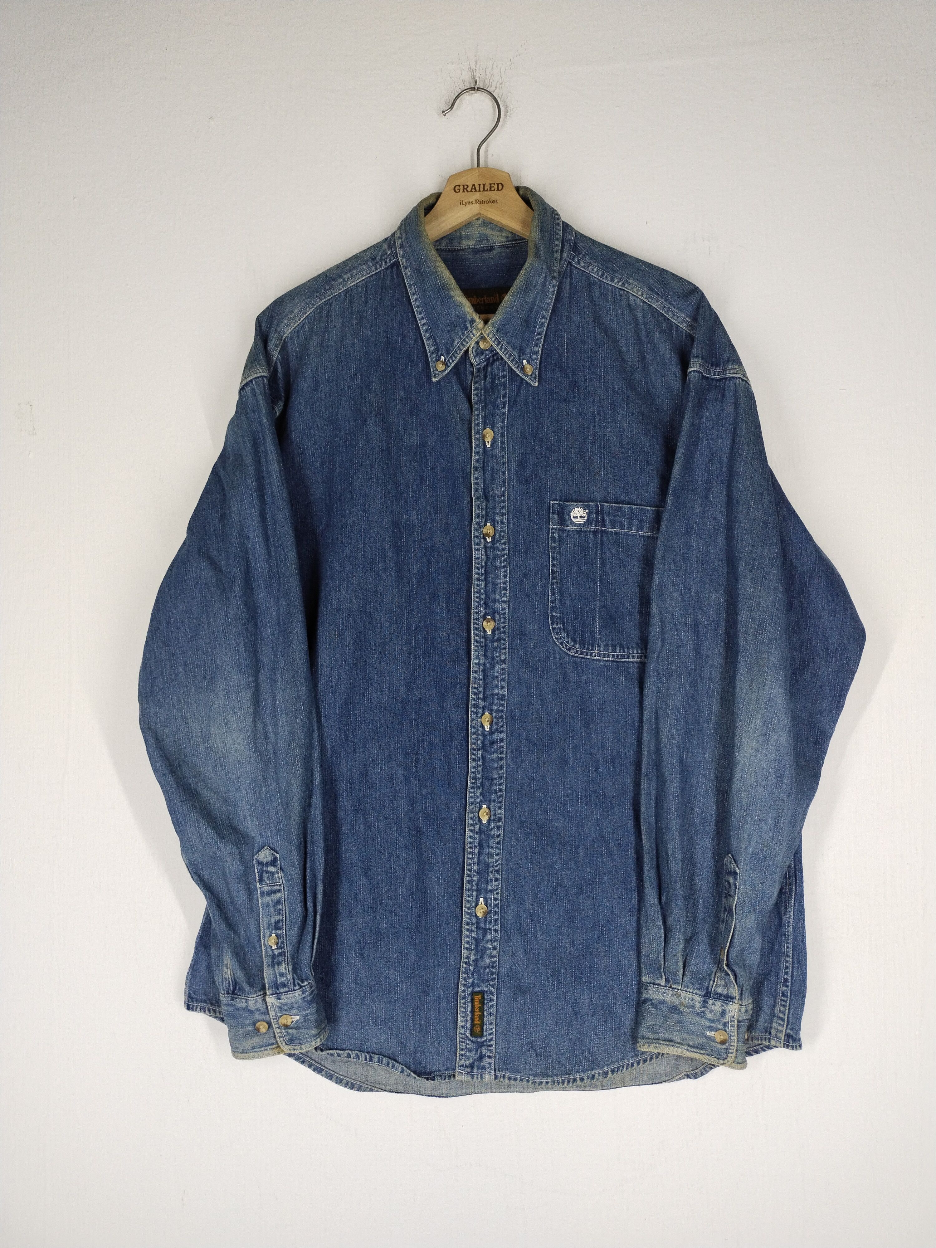 Timberland Timberland Denim Single Pocket Long Sleeve Size US M / EU 48-50 / 2 - 2 Thumbnail