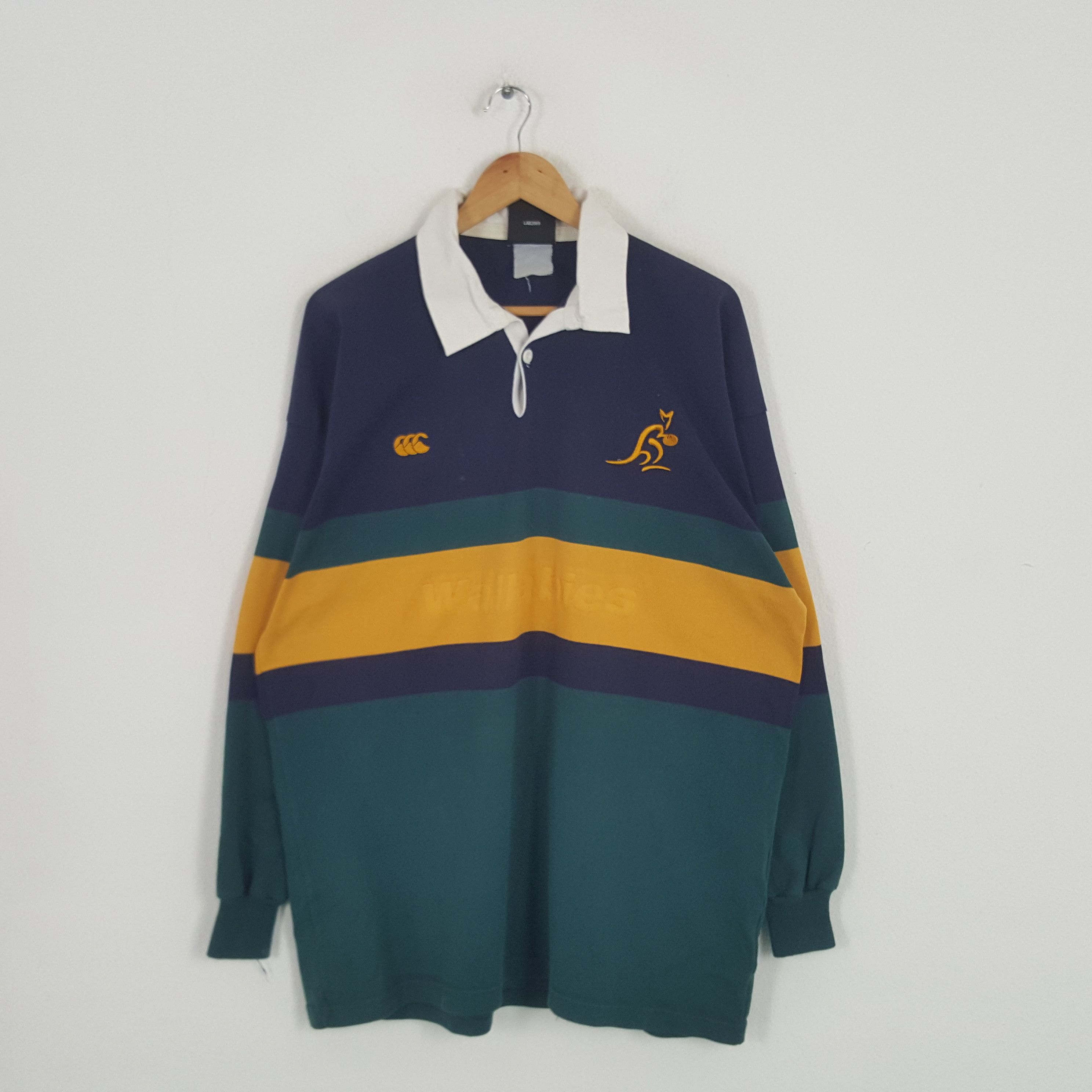 Canterbury of New Zealand × Vintage Vintage Canterbury Wallabies Australia Sport Rugby Polos Size US XL / EU 56 / 4 - 1 Thumbnail