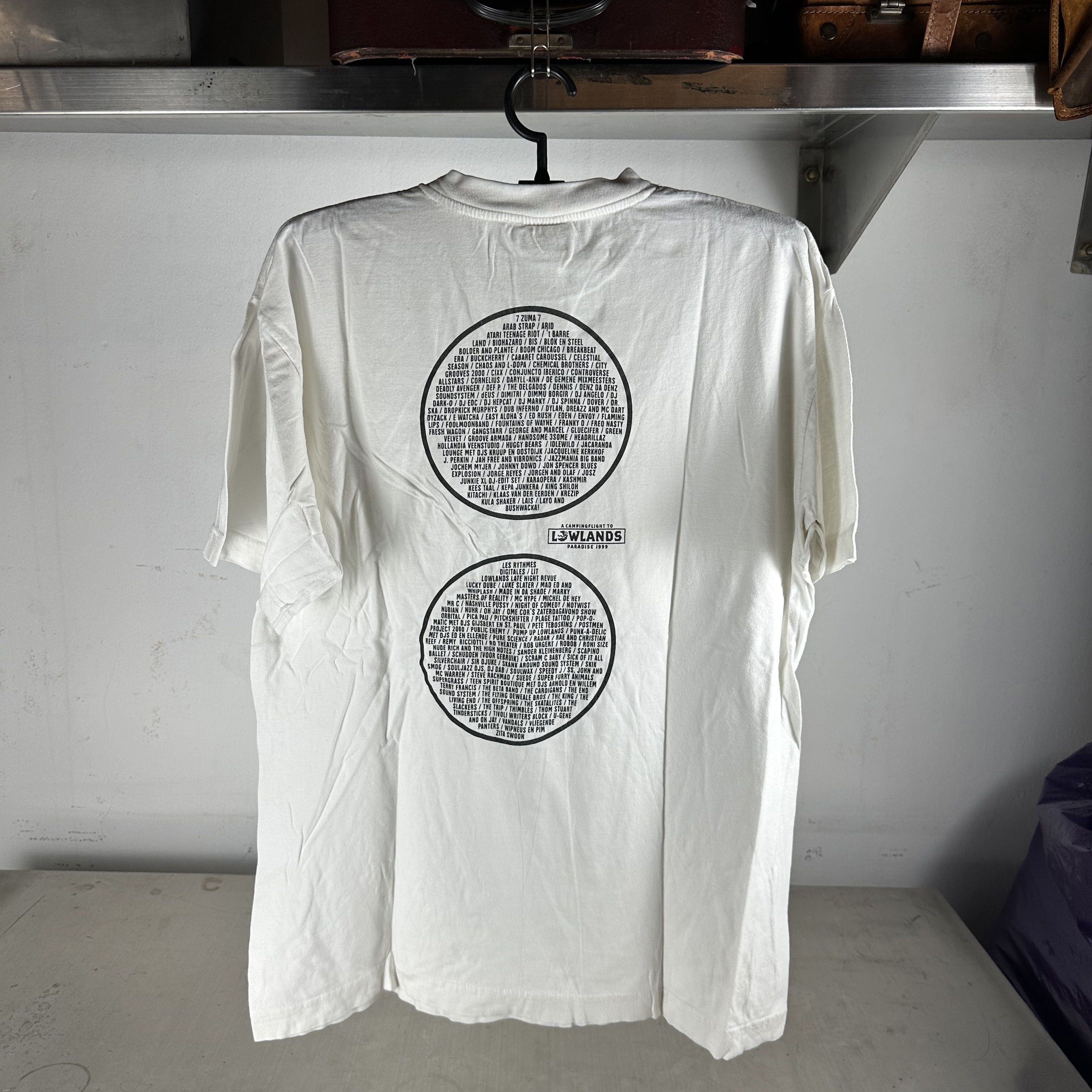 Vintage 1999 Flaming Lips Gang Starr Public Enemy Lowlands Fest Tee Size US XL / EU 56 / 4 - 3 Thumbnail
