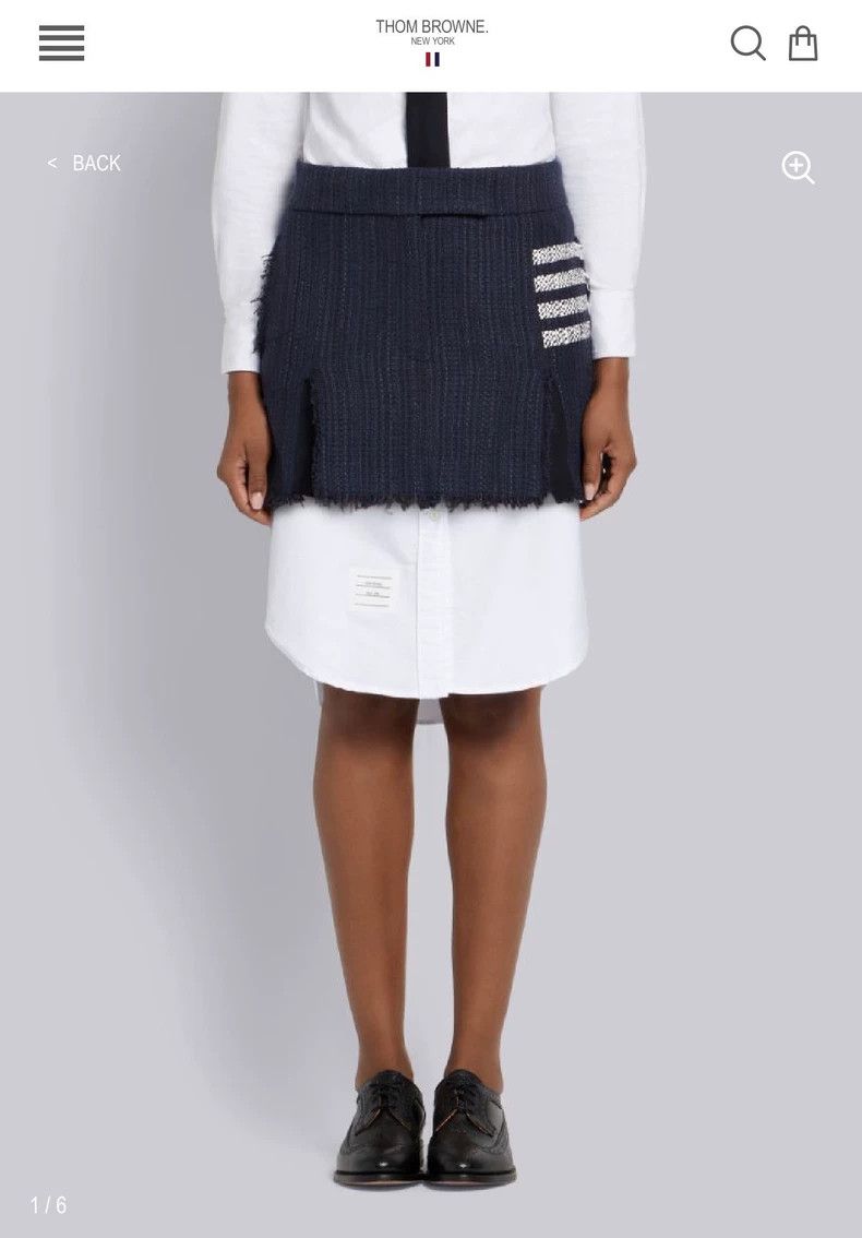 Thom Browne Thom Browne Dark blue pleated skirt with four bars Size 26" / US 2 / IT 38 - 6 Thumbnail
