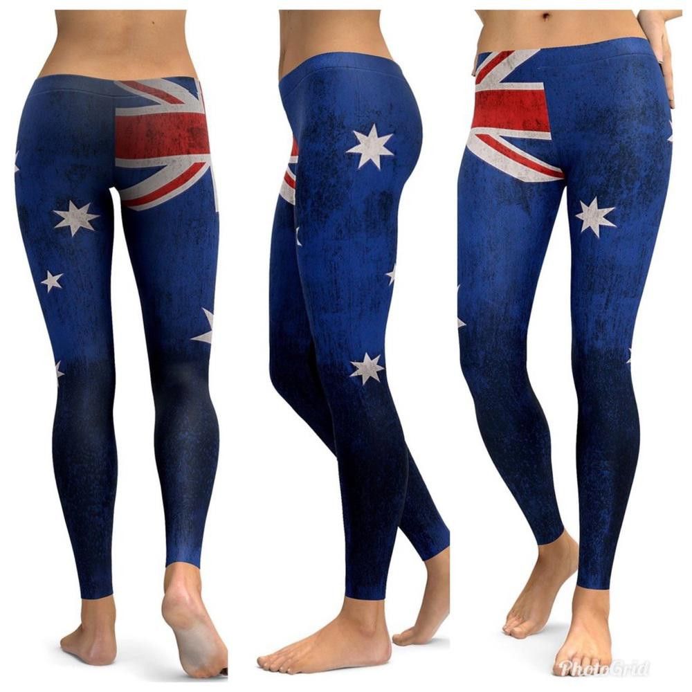 Designer GearBunch Australian Flag Print Leggings size XS Size 26" / US 2 / IT 38 - 1 Thumbnail
