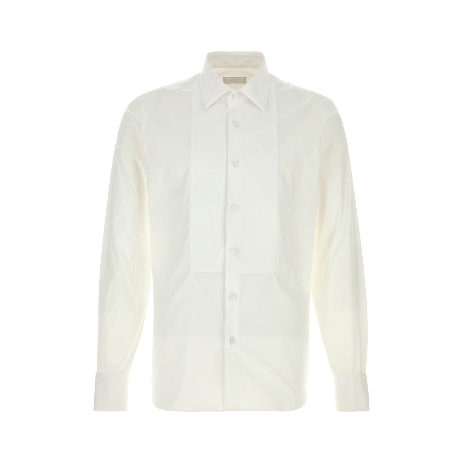 Prada PRADA White Stretch Poplin Shirt New & Authentic (Men's size Size US XXL / EU 58 / 5 - 1 Thumbnail