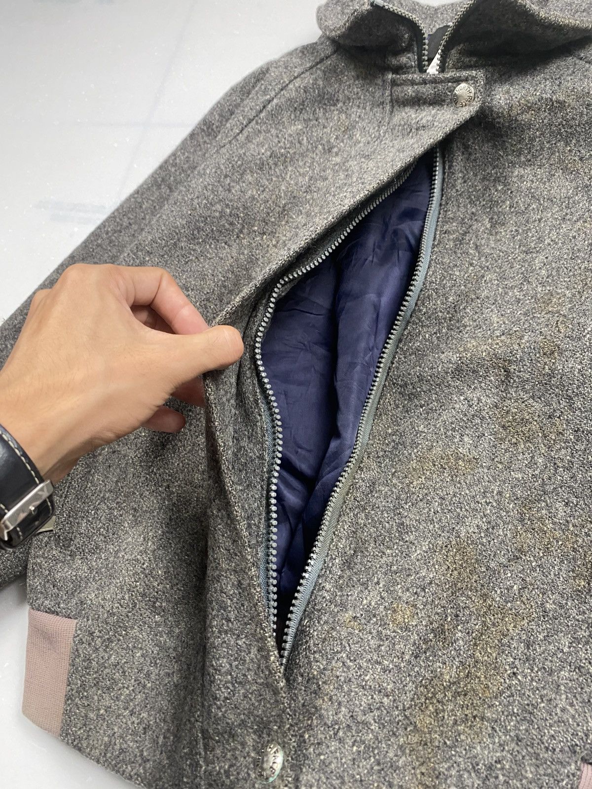 The North Face Vintage 90s The Northface Wool Zipper Crop Jacket Size M / US 6-8 / IT 42-44 - 4 Thumbnail