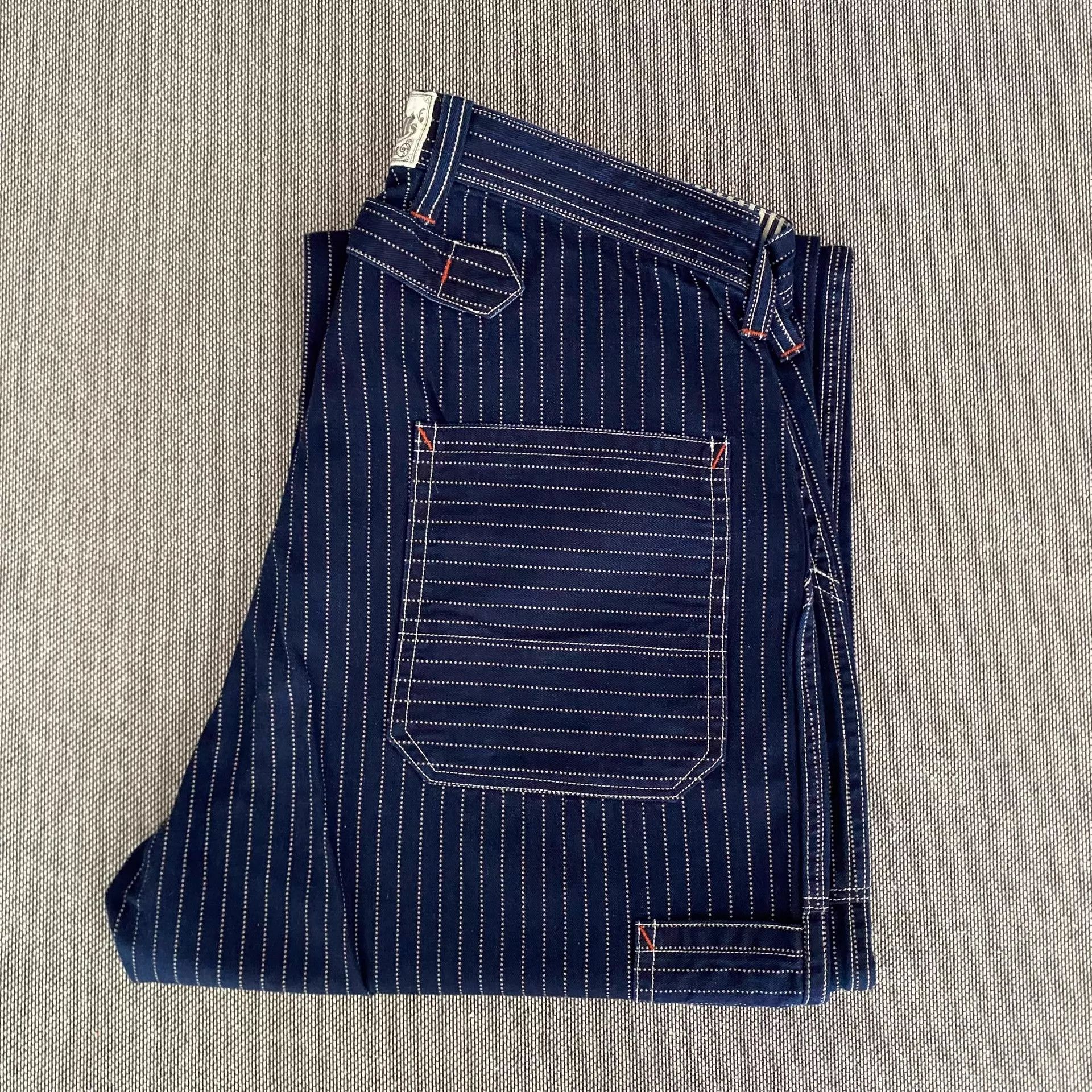 Freewheelers Freewheelers Wabash Discharge Dyed Blue Work Pants 36 Size US 36 / EU 52 - 1 Thumbnail