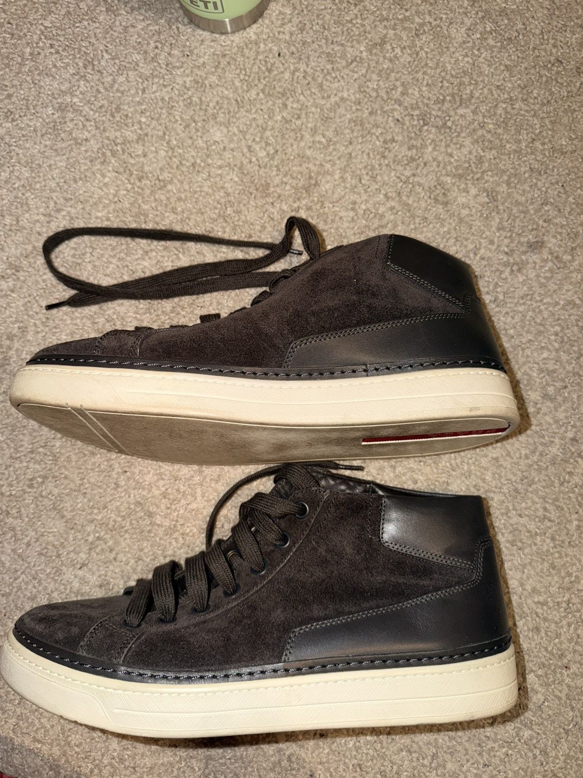 Prada Prada Leather high top sneakers Size US 9 / EU 42 - 2 Thumbnail