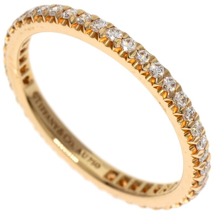 Tiffany & Co. Tiffany Soleste Full Eternity Diamond Ring K18 Pink Gold ...